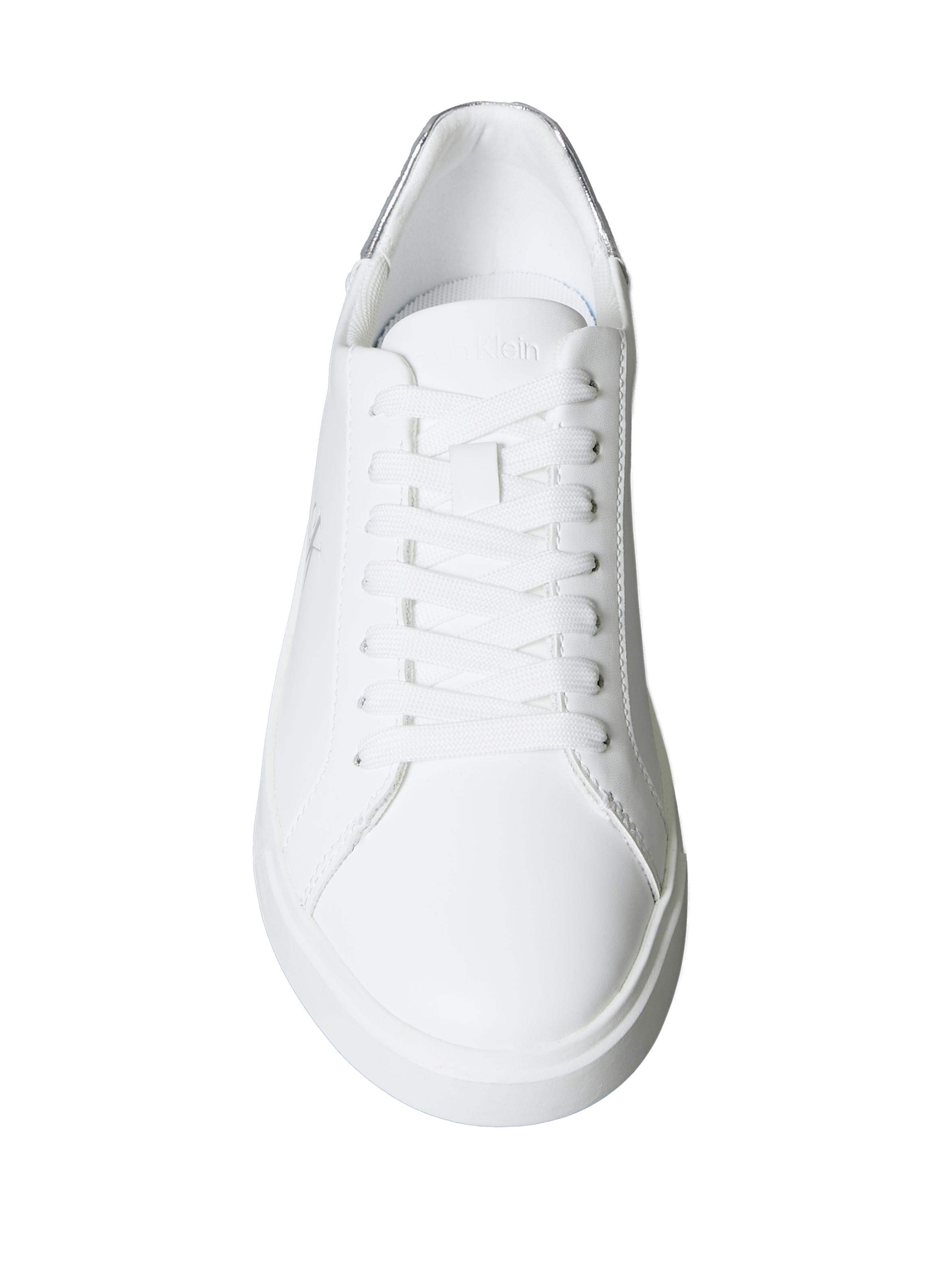 Basket en cuir lisse CALVIN KLEIN Blanc