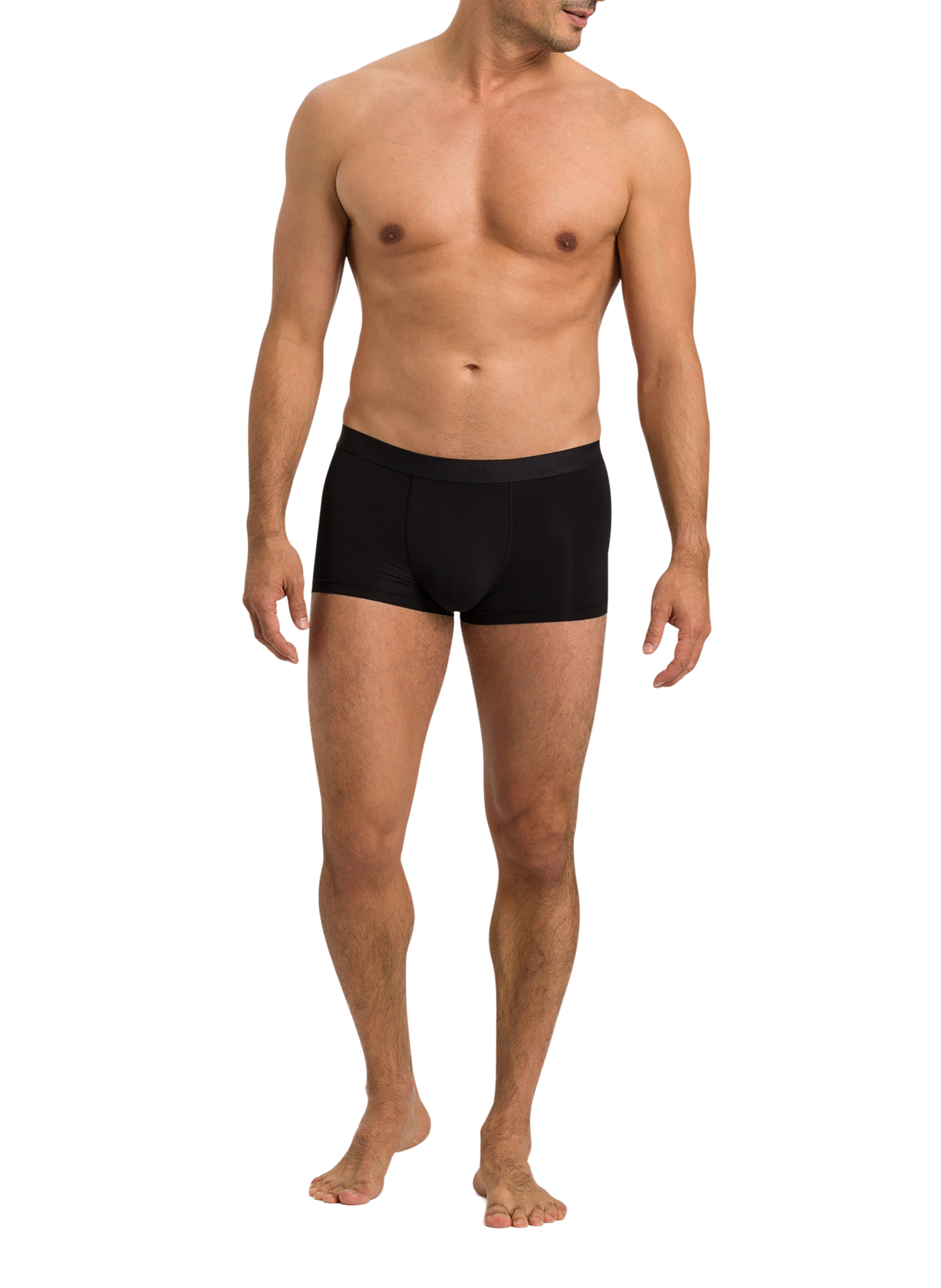 Plain polyamide boxers HANRO Black