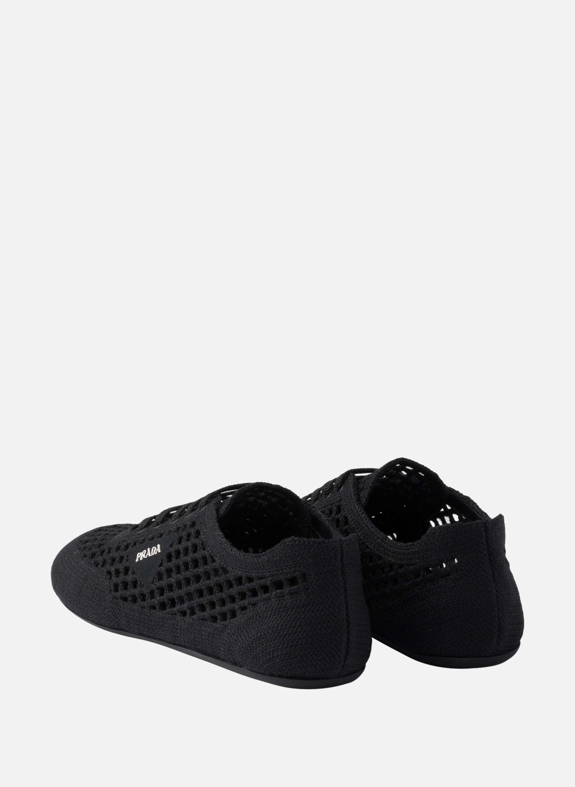 Baskets en crochet à lacets PRADA Noir