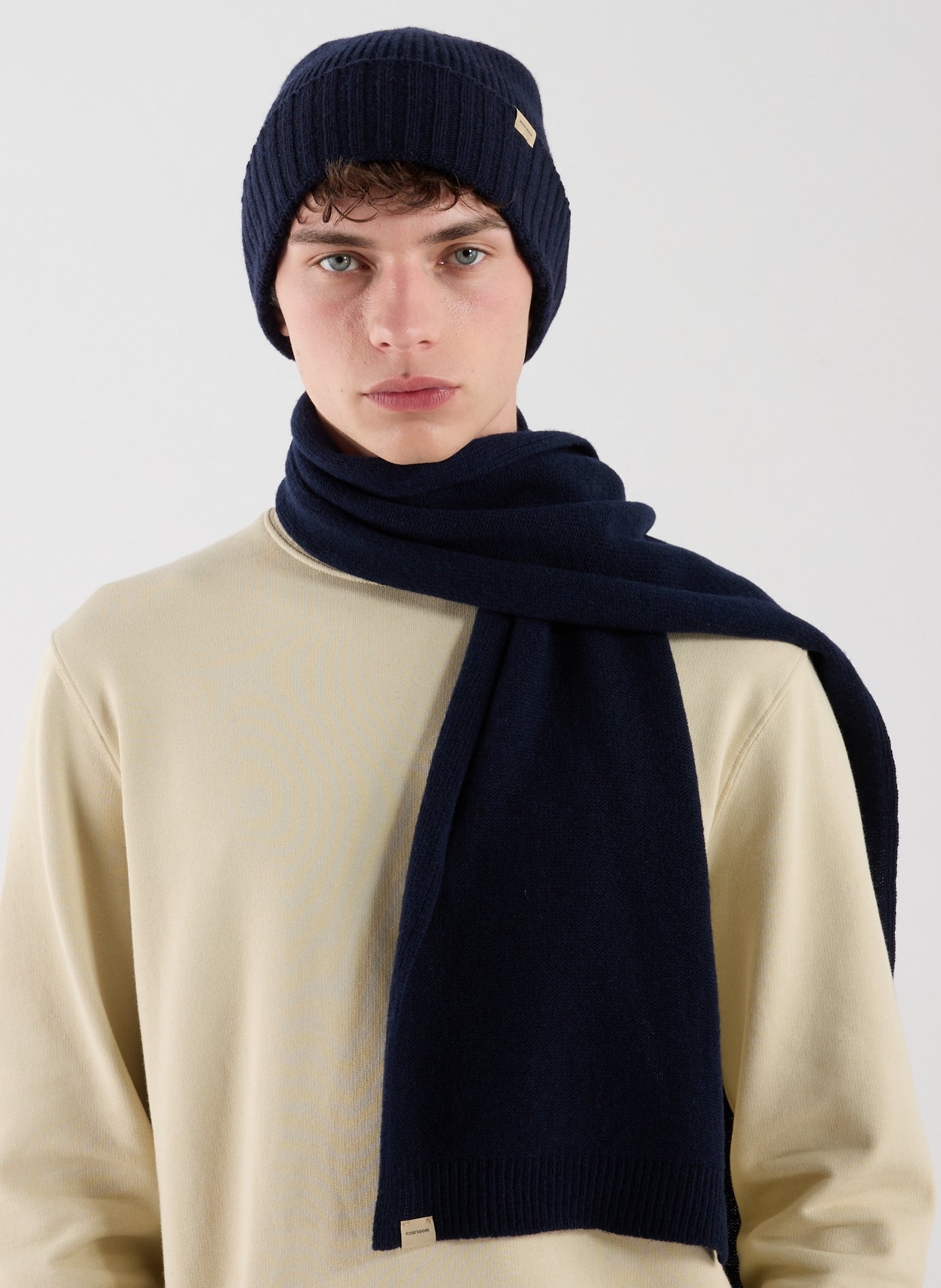 Set of hat and scarf WOOLRICH Blue