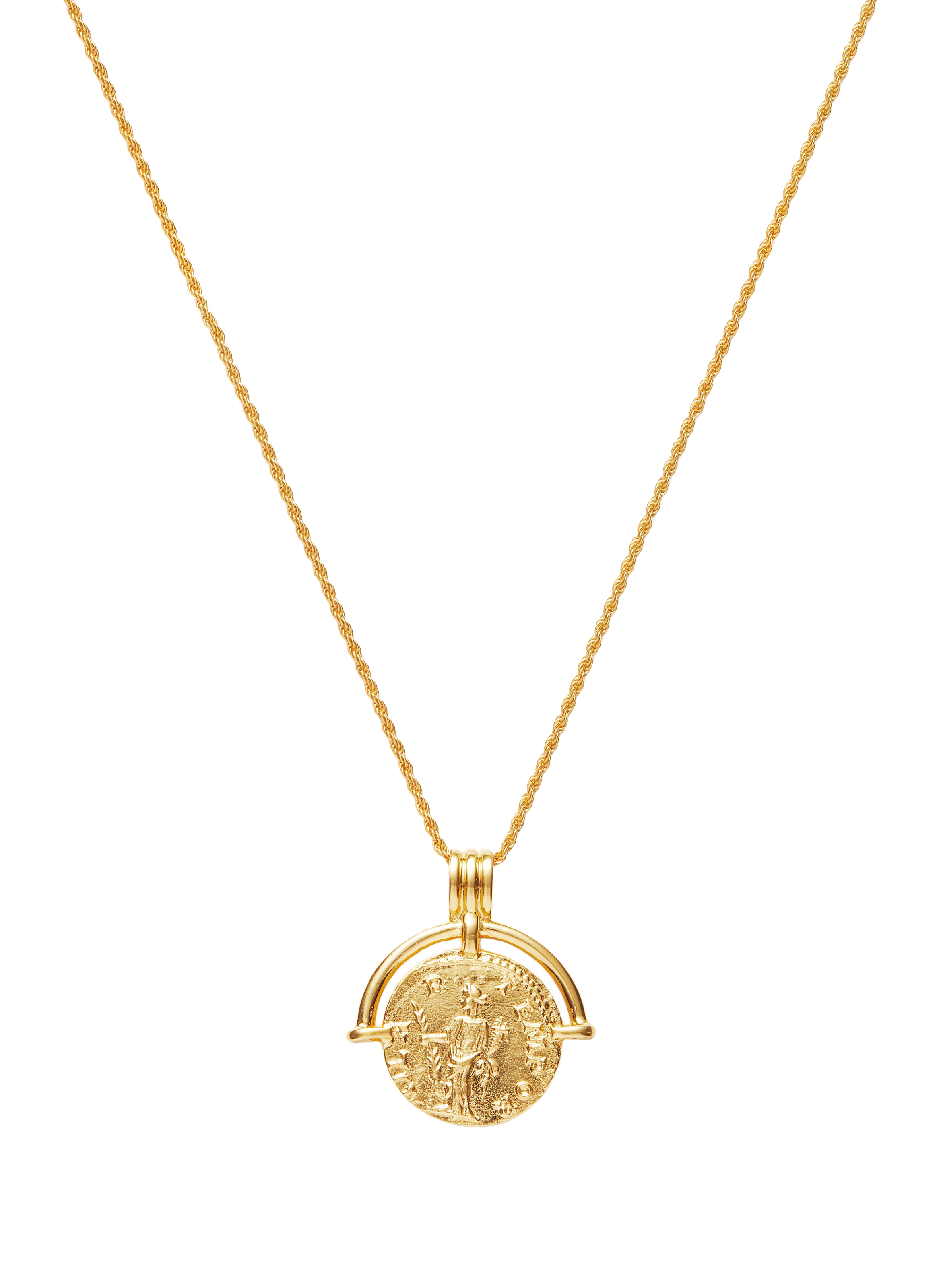 Collier Lucy William avec pendentif rond en laiton et plaqué or MISSOMA Doré