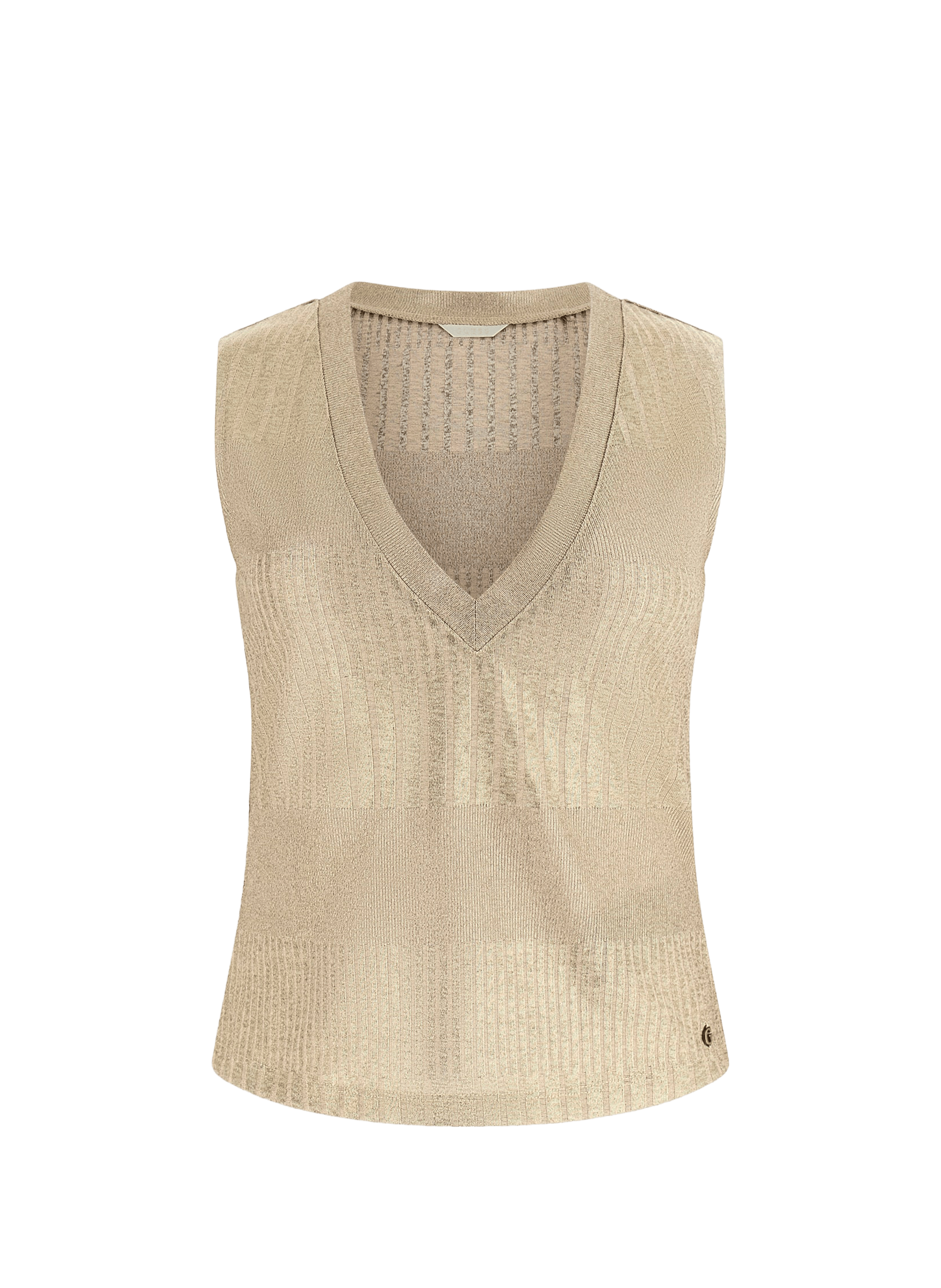 Textured knit tank top GUESS Beige