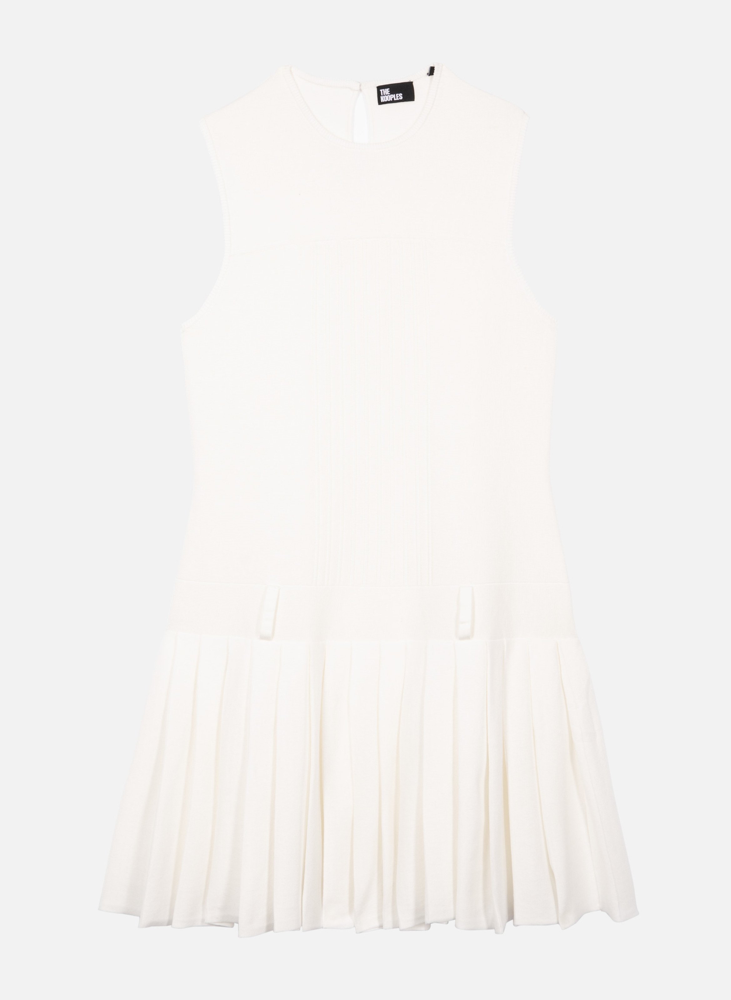 Robe courte en maille plissée THE KOOPLES Beige