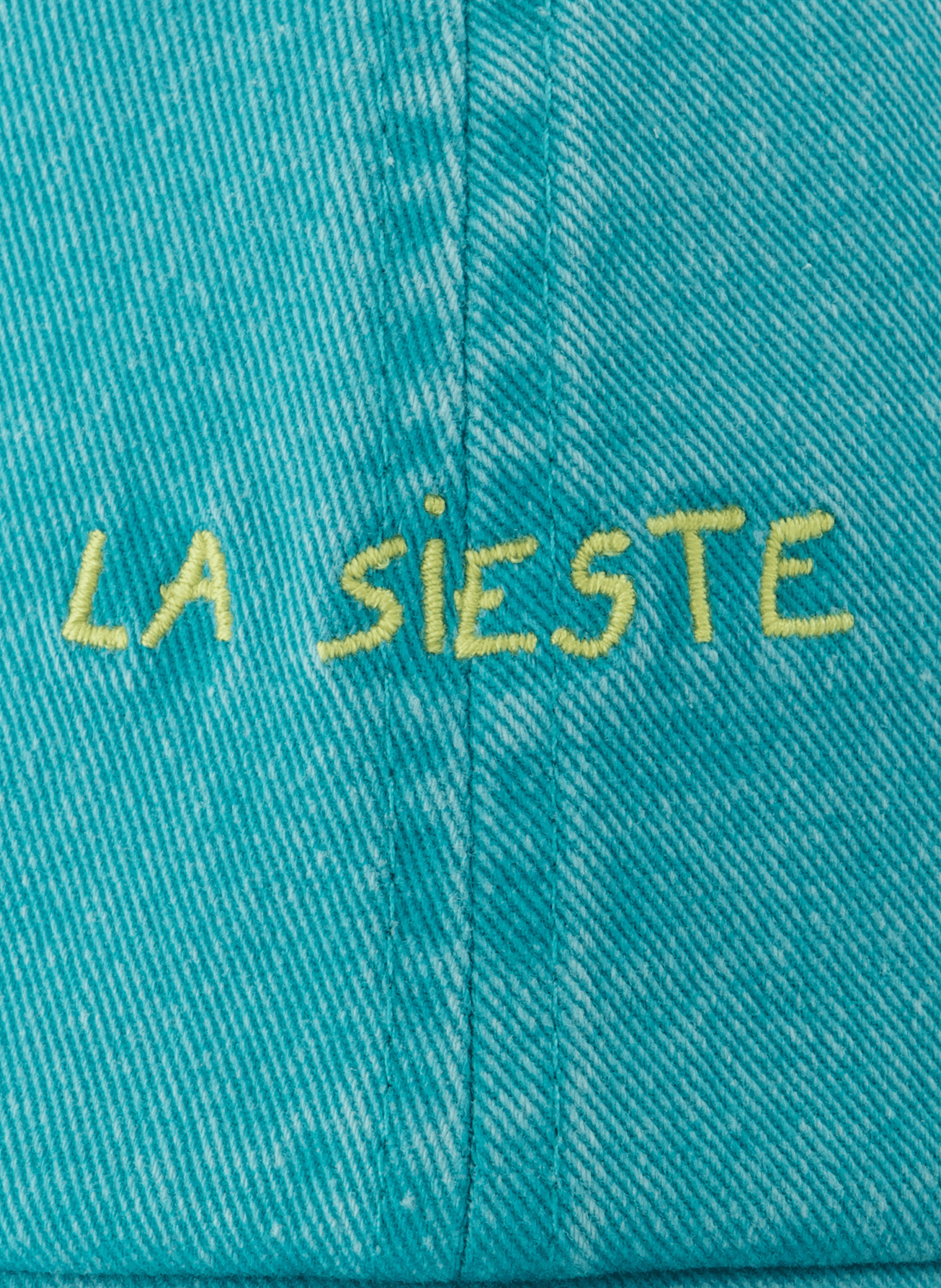 Embroidered La Sieste Cotton Cap MAISON LABICHE Green
