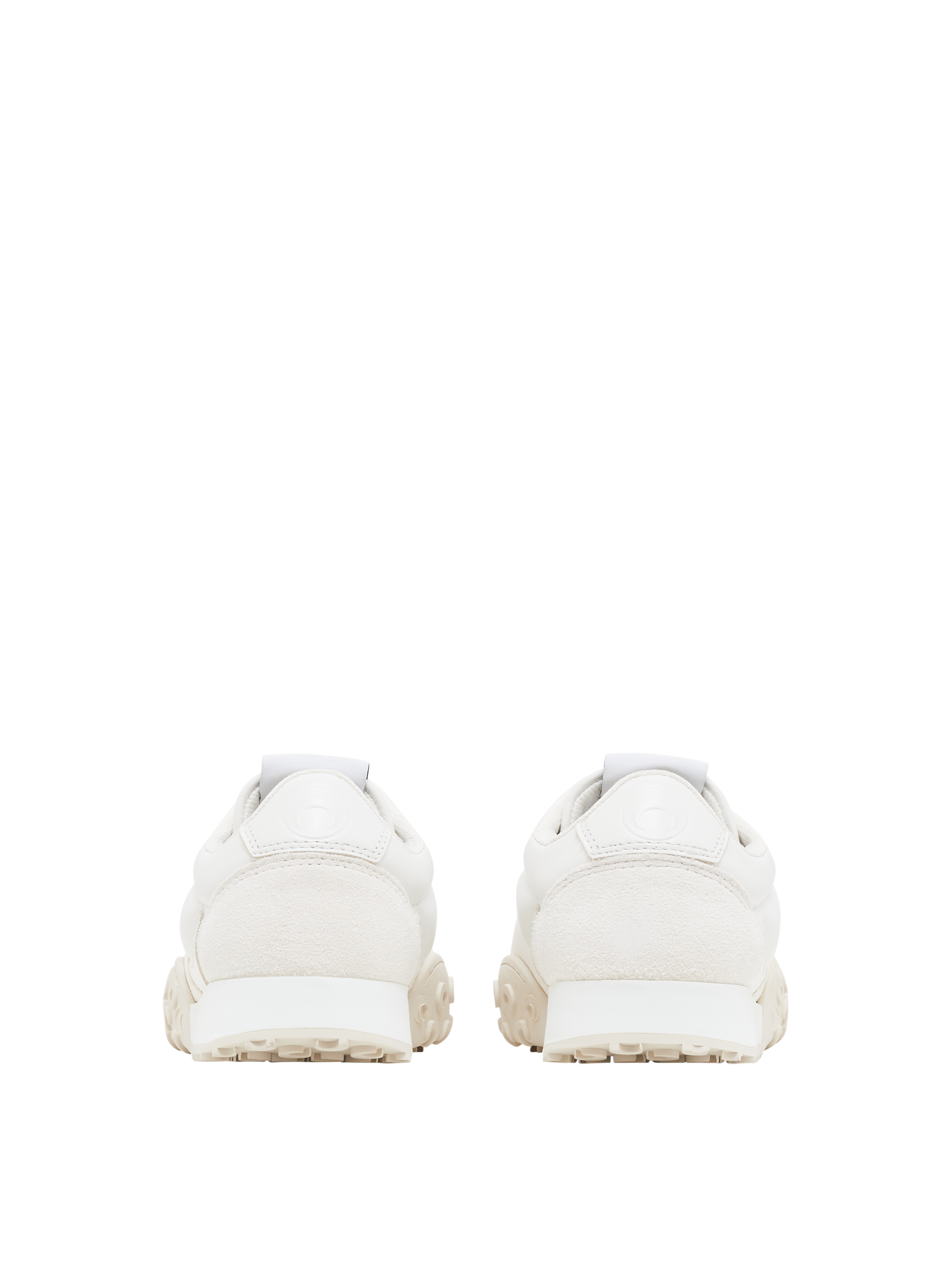 Baskets à bout carré en cuir ms rise MARINE SERRE Blanc