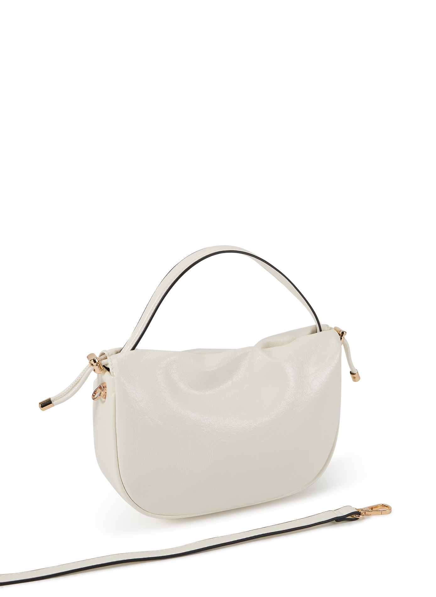Small solid color handbag Beige
