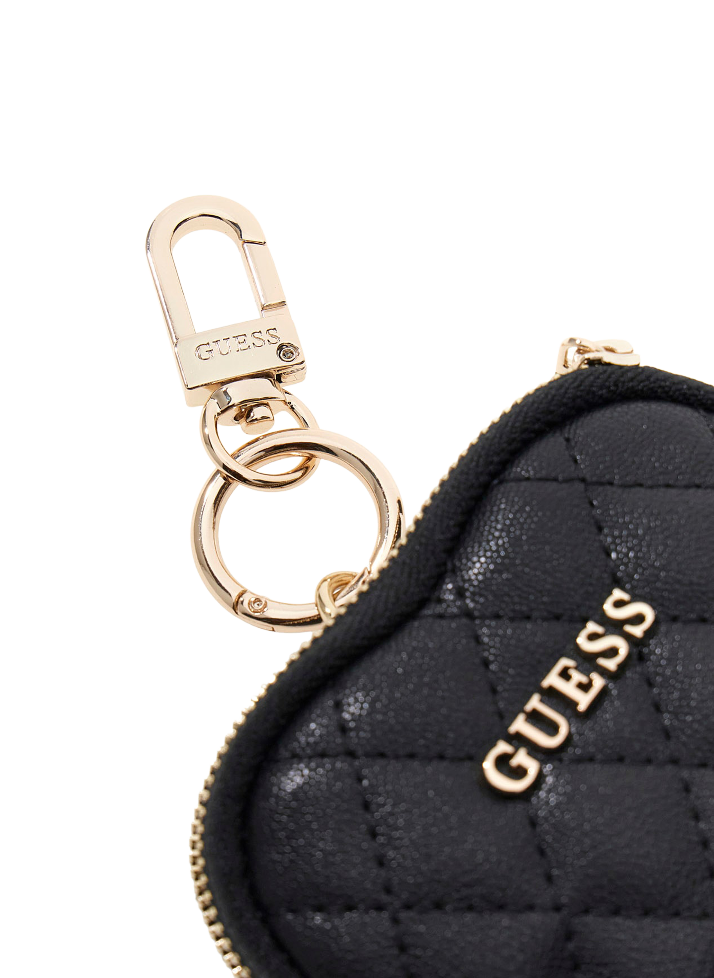 Porte-clés matelassé cœur  GUESS Noir