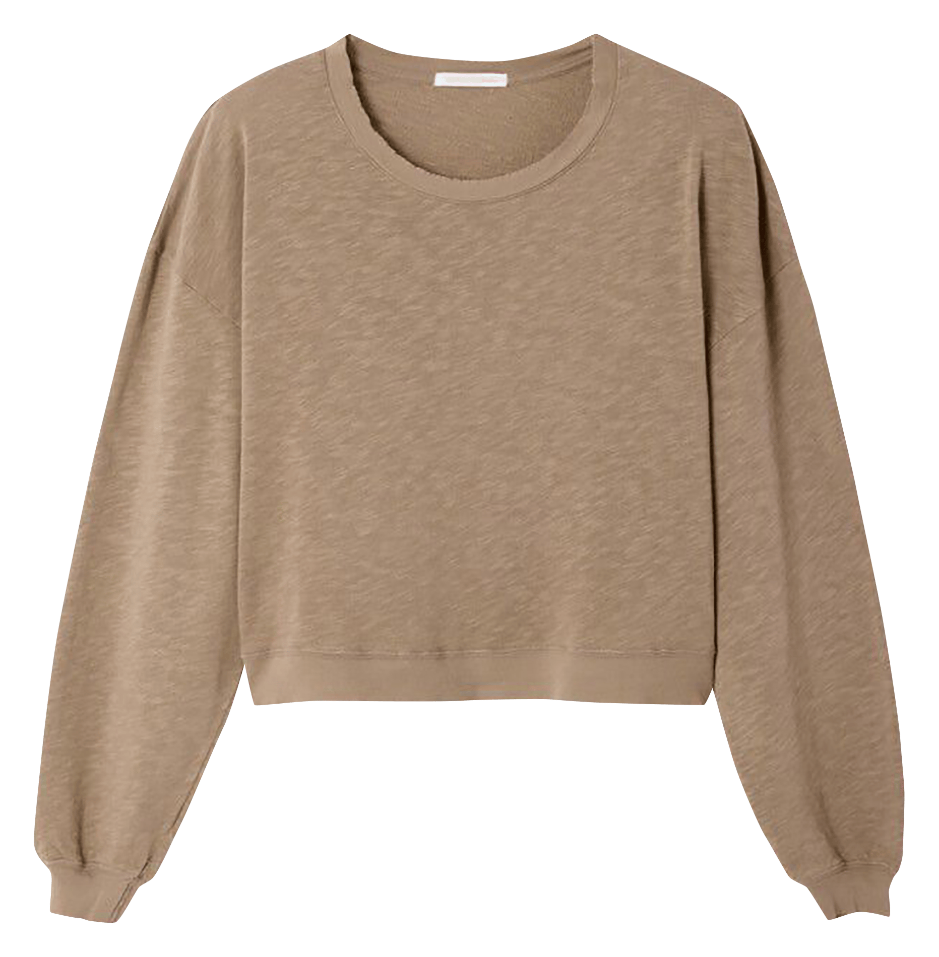 Tee-shirt droit col rond en coton sonoma Beige