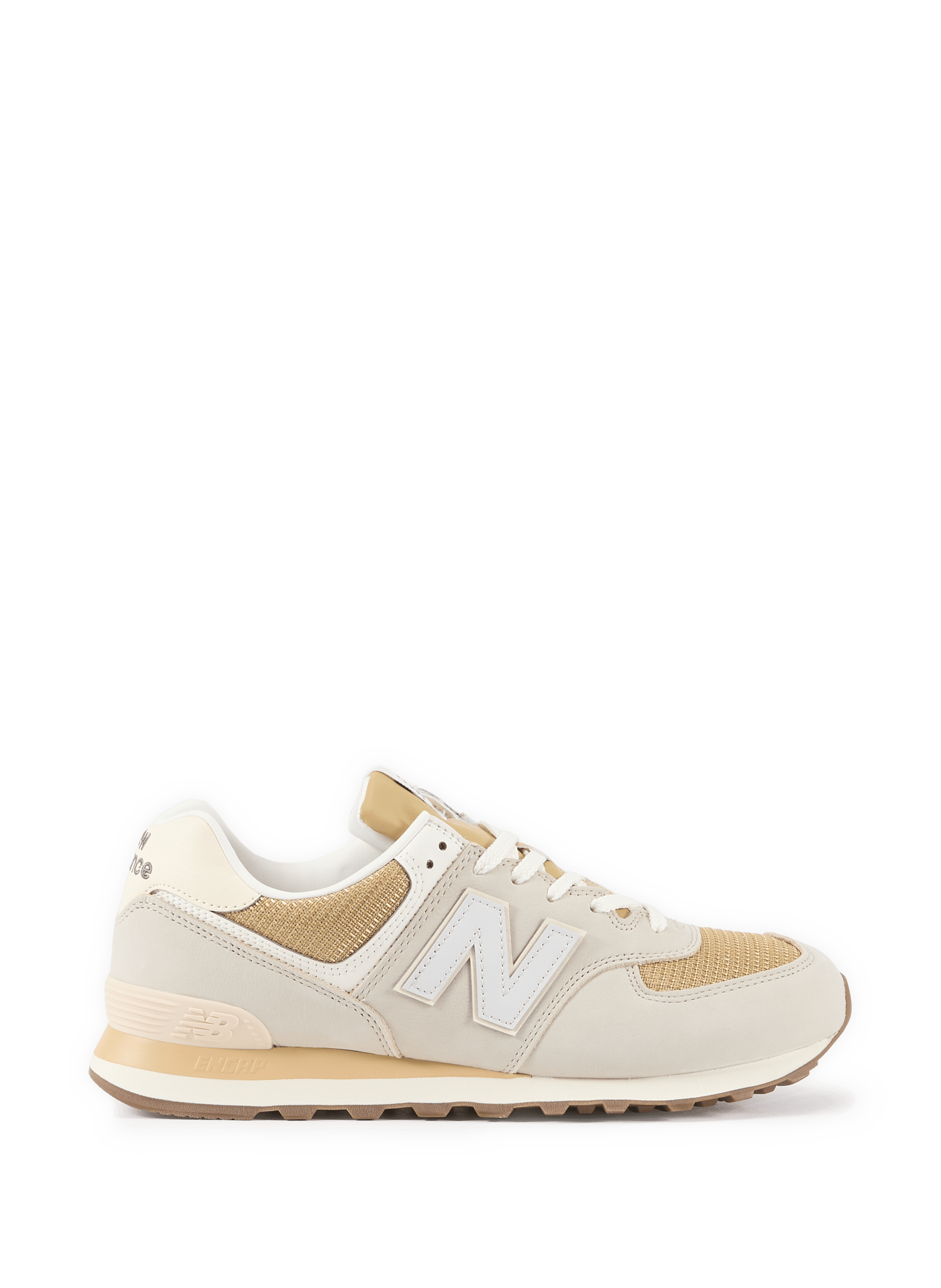 Baskets basses 574 en cuir mélangé NEW BALANCE Gris