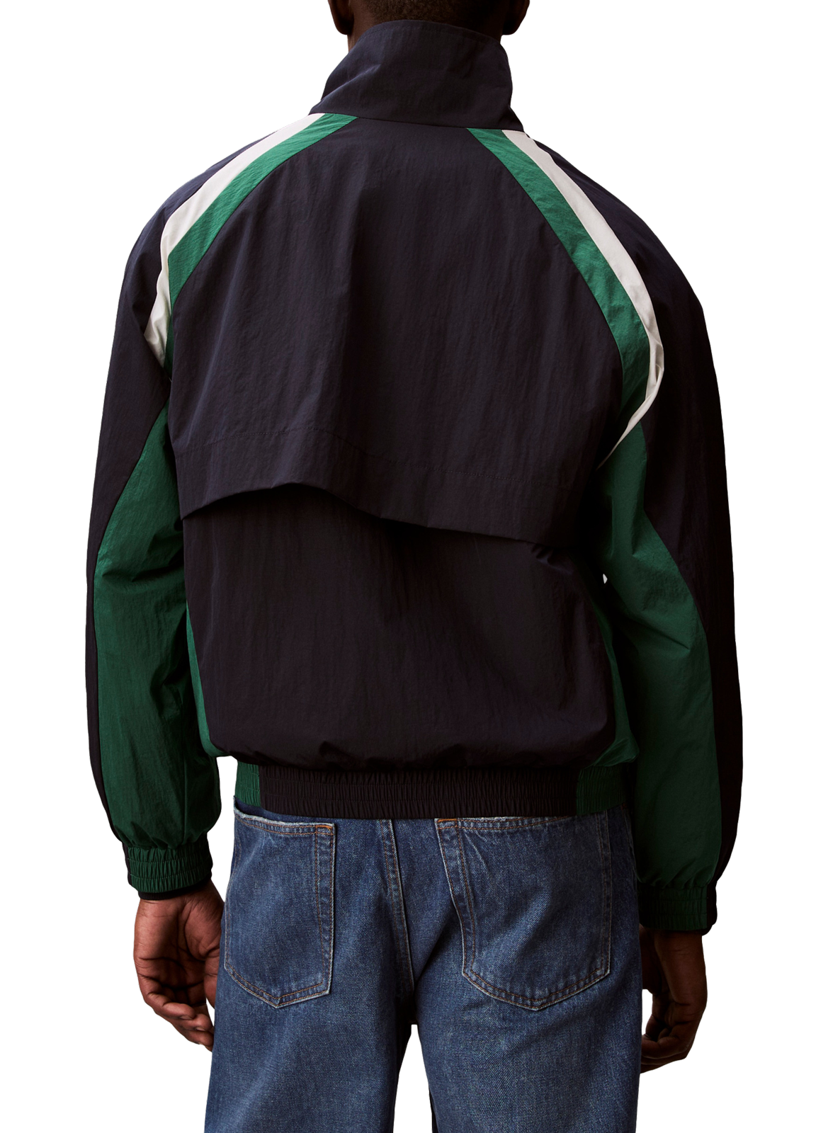 Jacket with high collar and stripes CALVIN KLEIN Multicolour