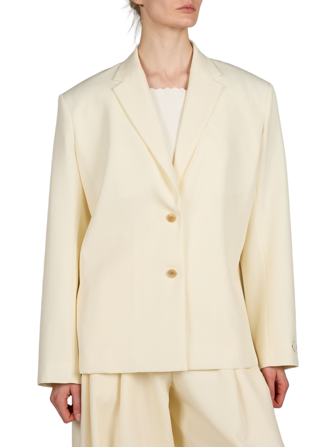 La veste Carrée en laine vierge JACQUEMUS Blanc