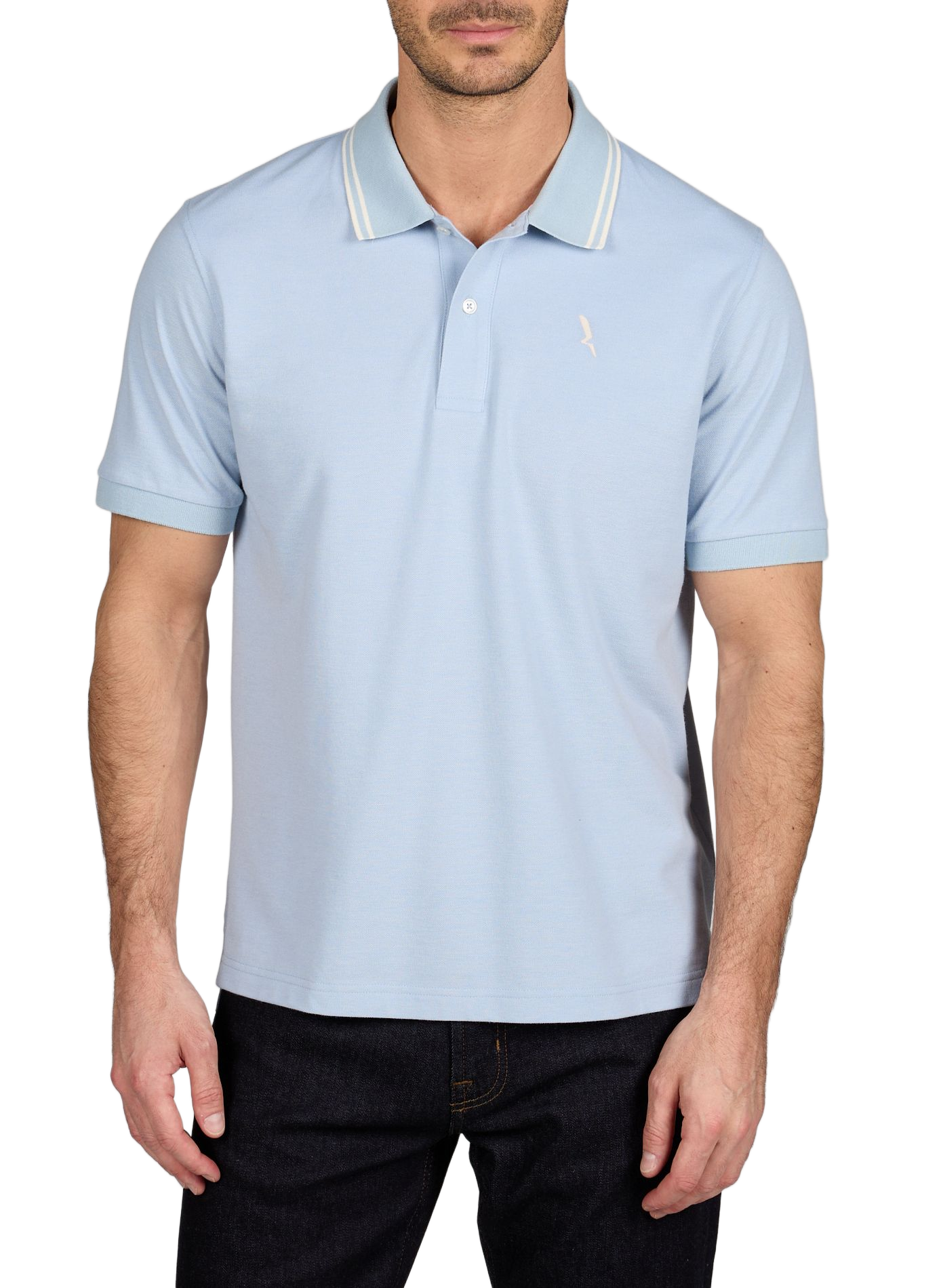 Short-sleeved polo shirt in blended cotton AIGLE Blue