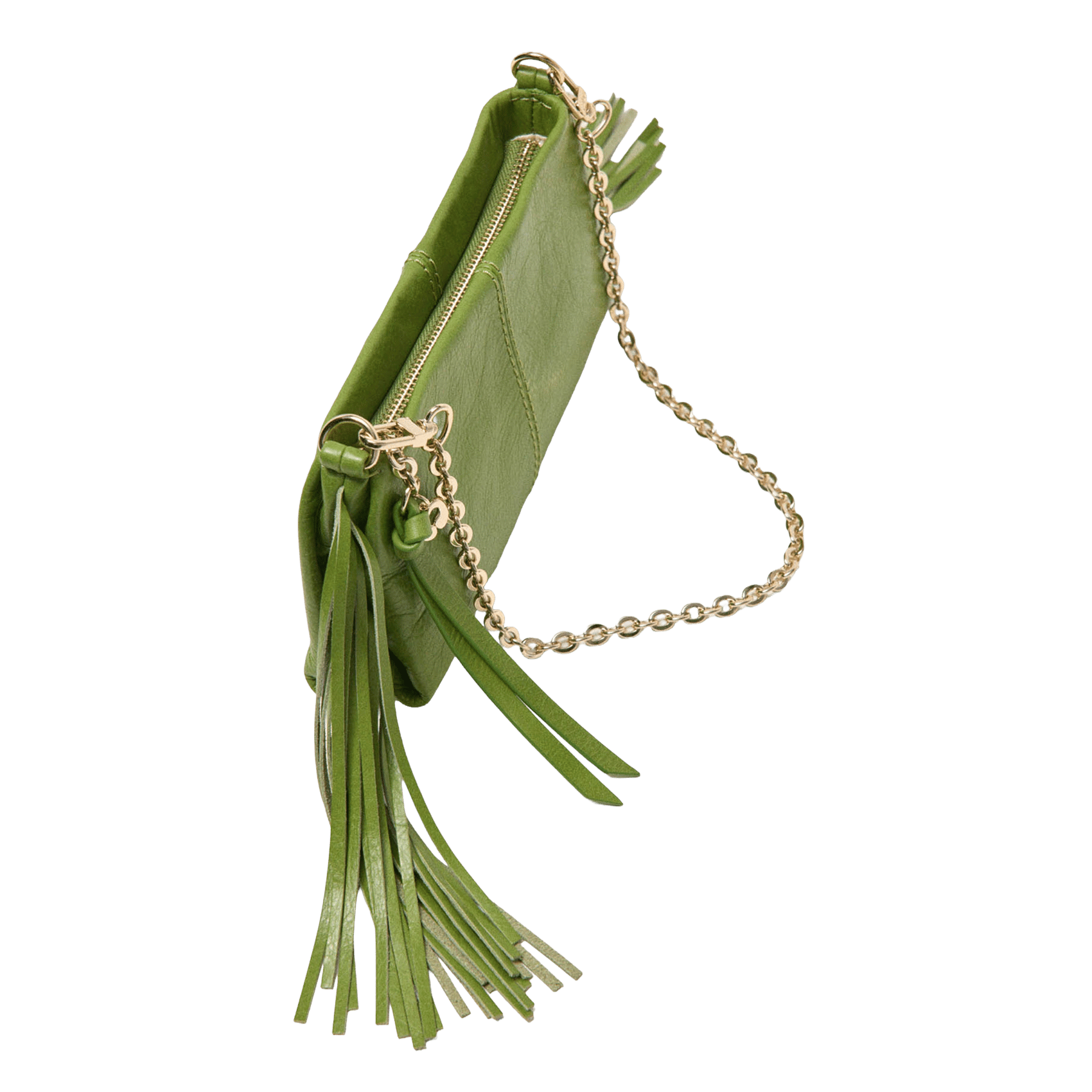 Sac baguette en cuir miss m pouch MAJE Vert