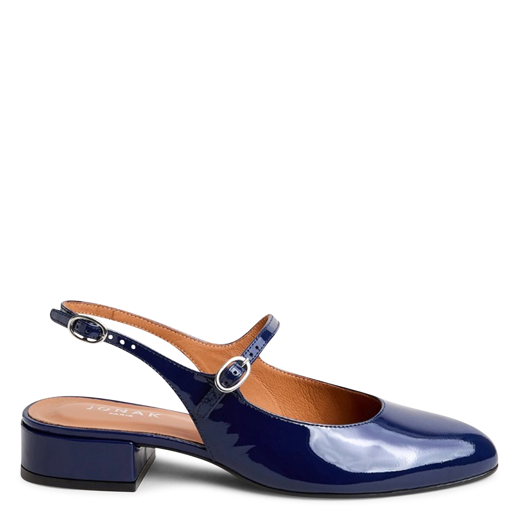 Babies en cuir davo JONAK Bleu