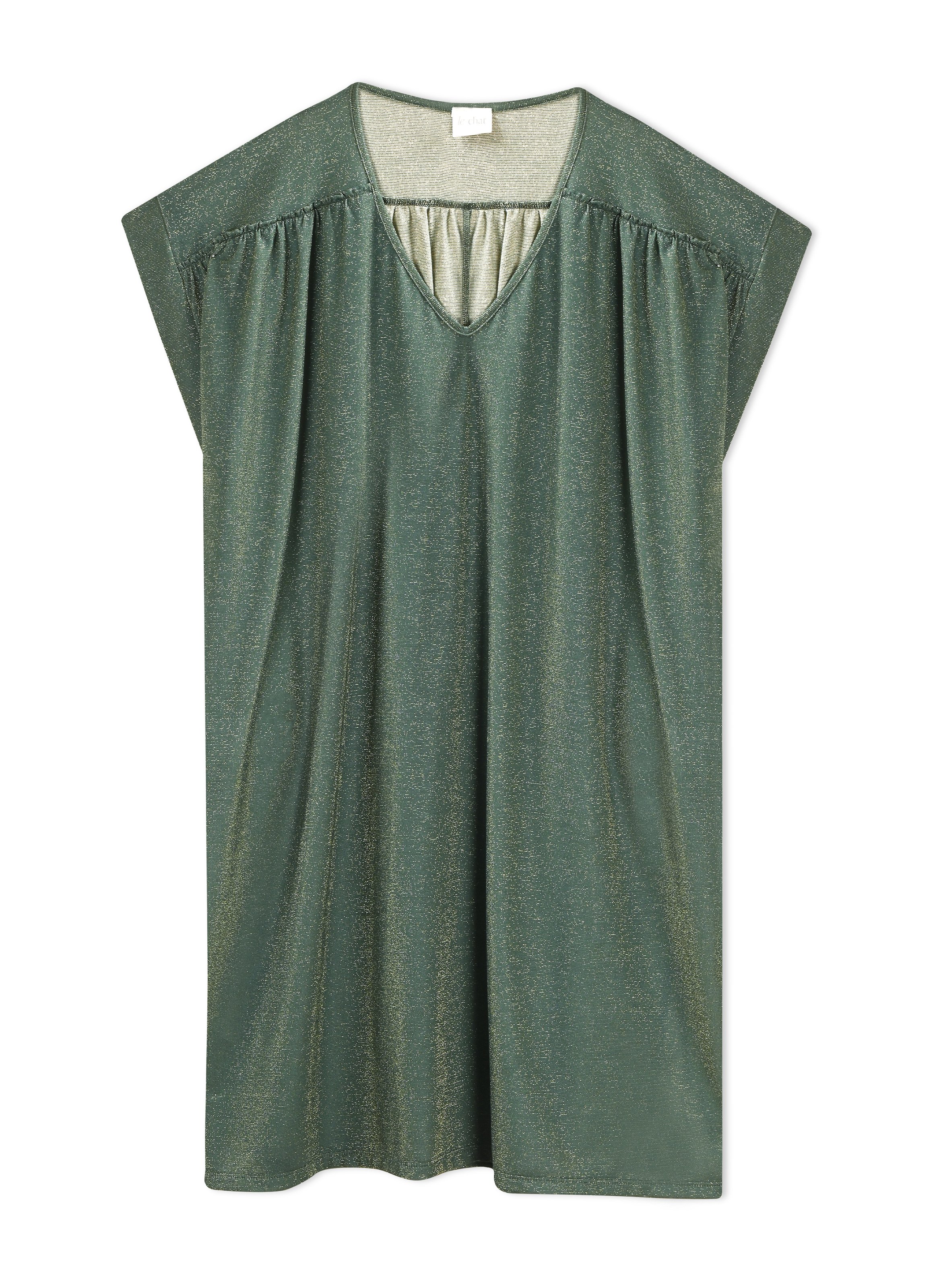 Kaftan en maille lurex coco 240 LE CHAT Vert