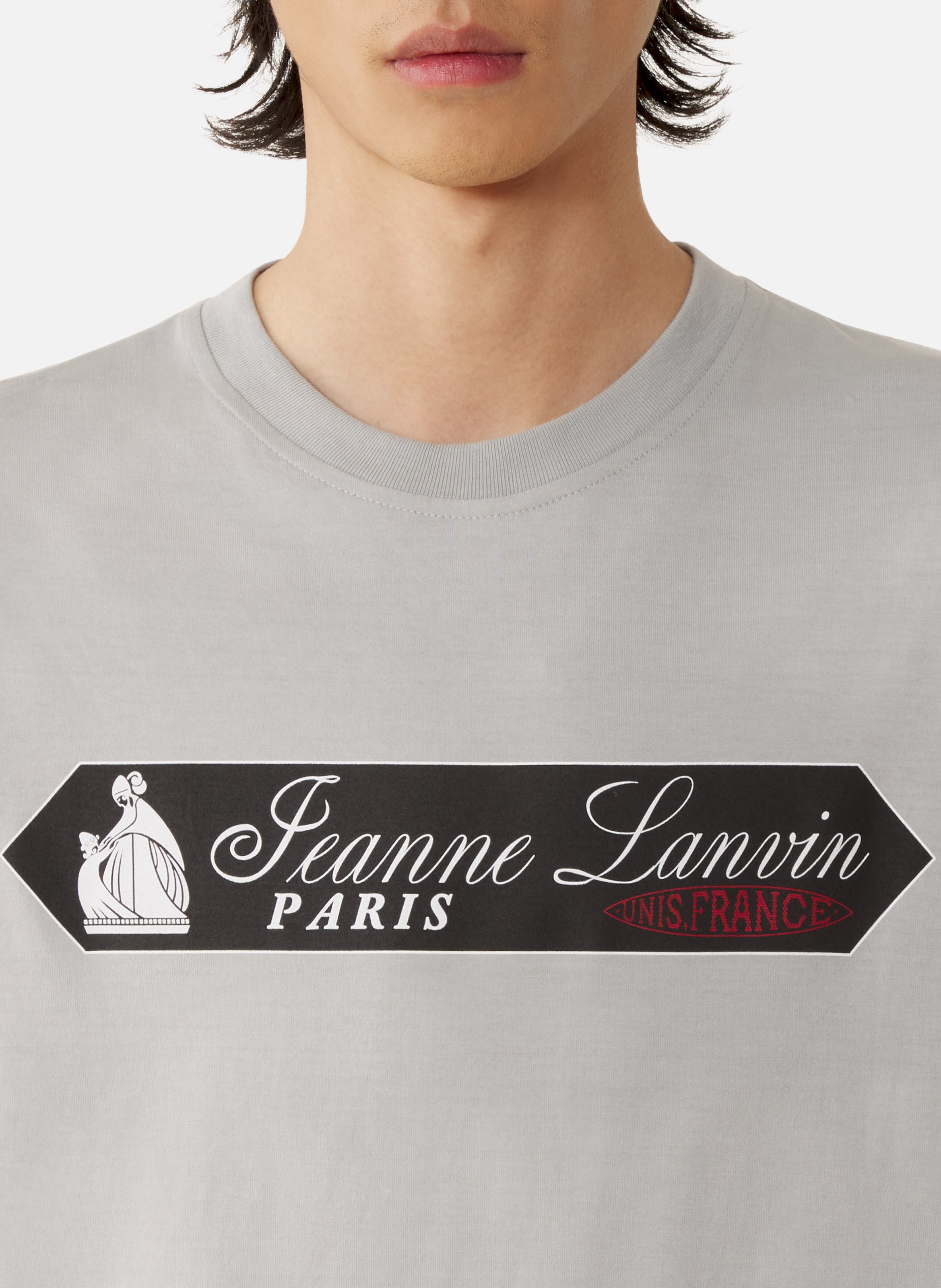 T-shirt imprimé signature lanvin LANVIN Gris