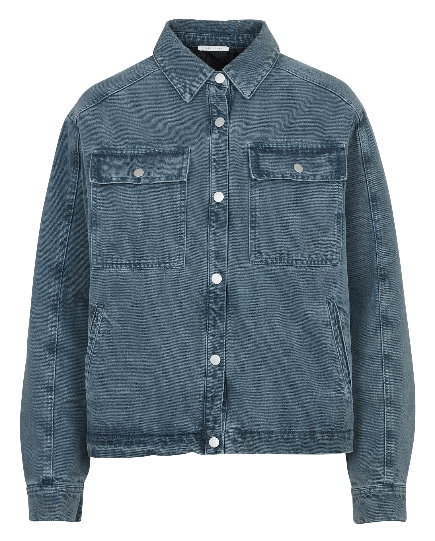 Veste en jean oversize en coton IKKS Bleu