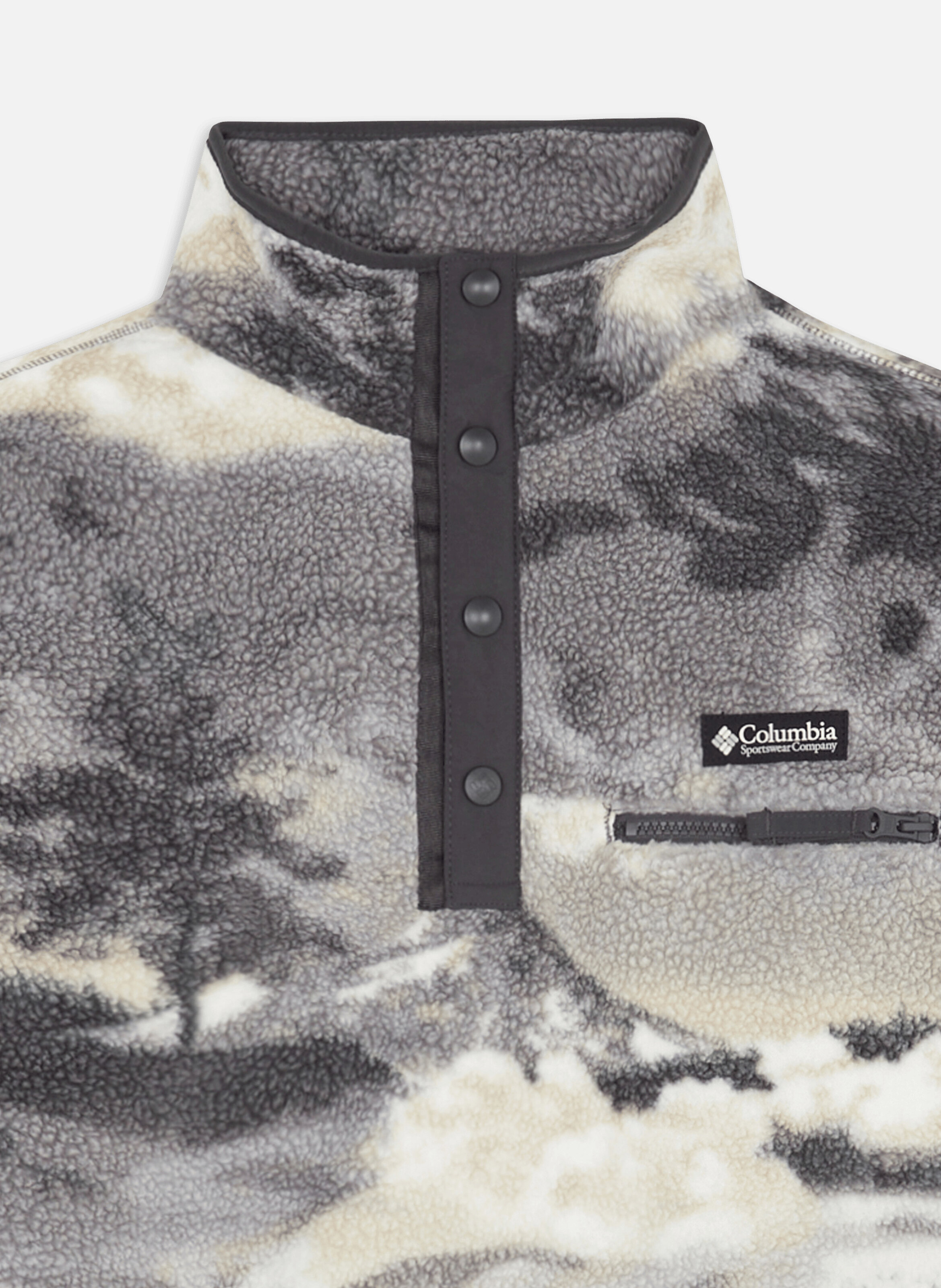Polaire helvetia ii printed cropped half snap COLUMBIA Gris