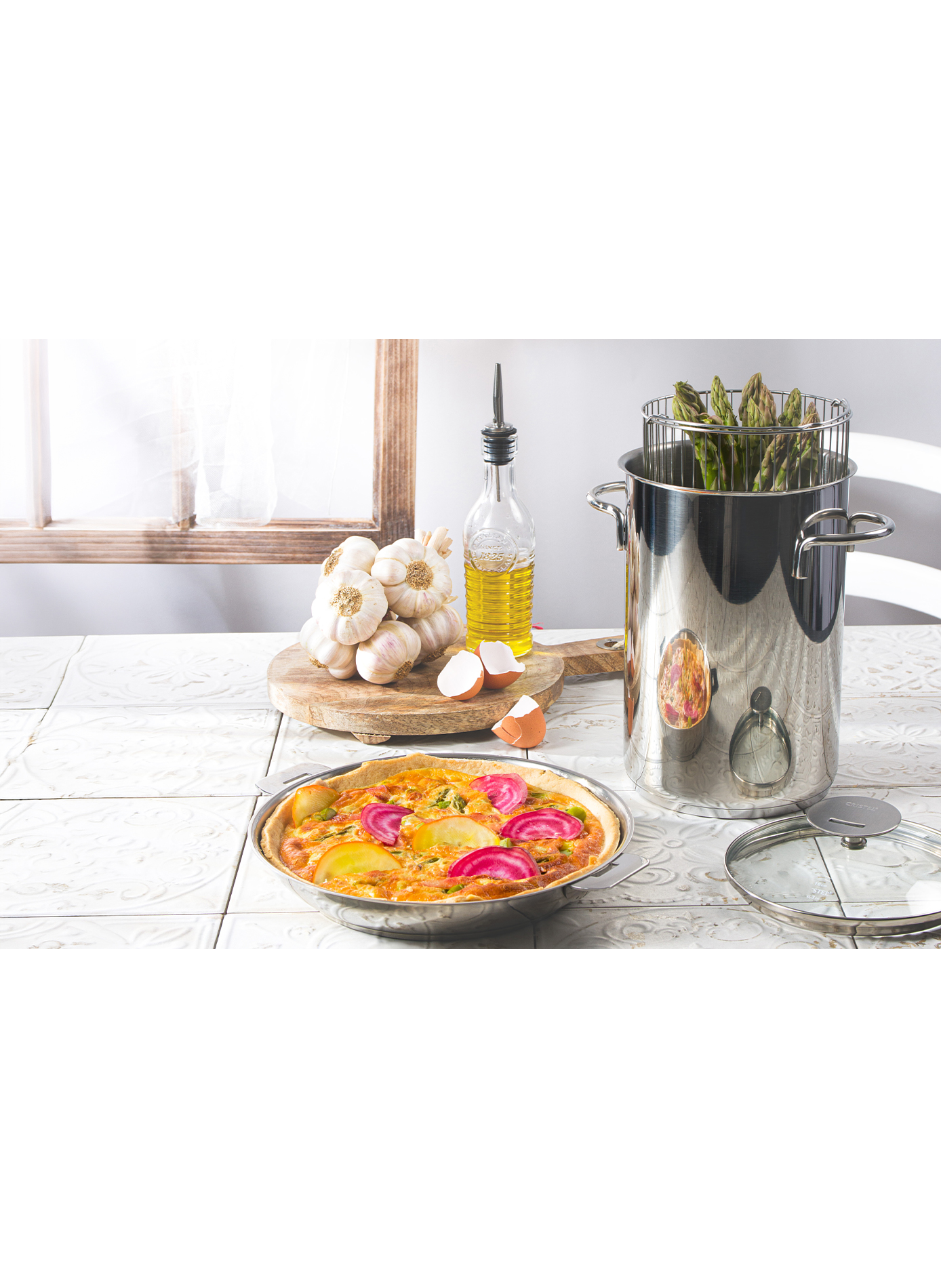 Cuit-asperges en inox CRISTEL Gris
