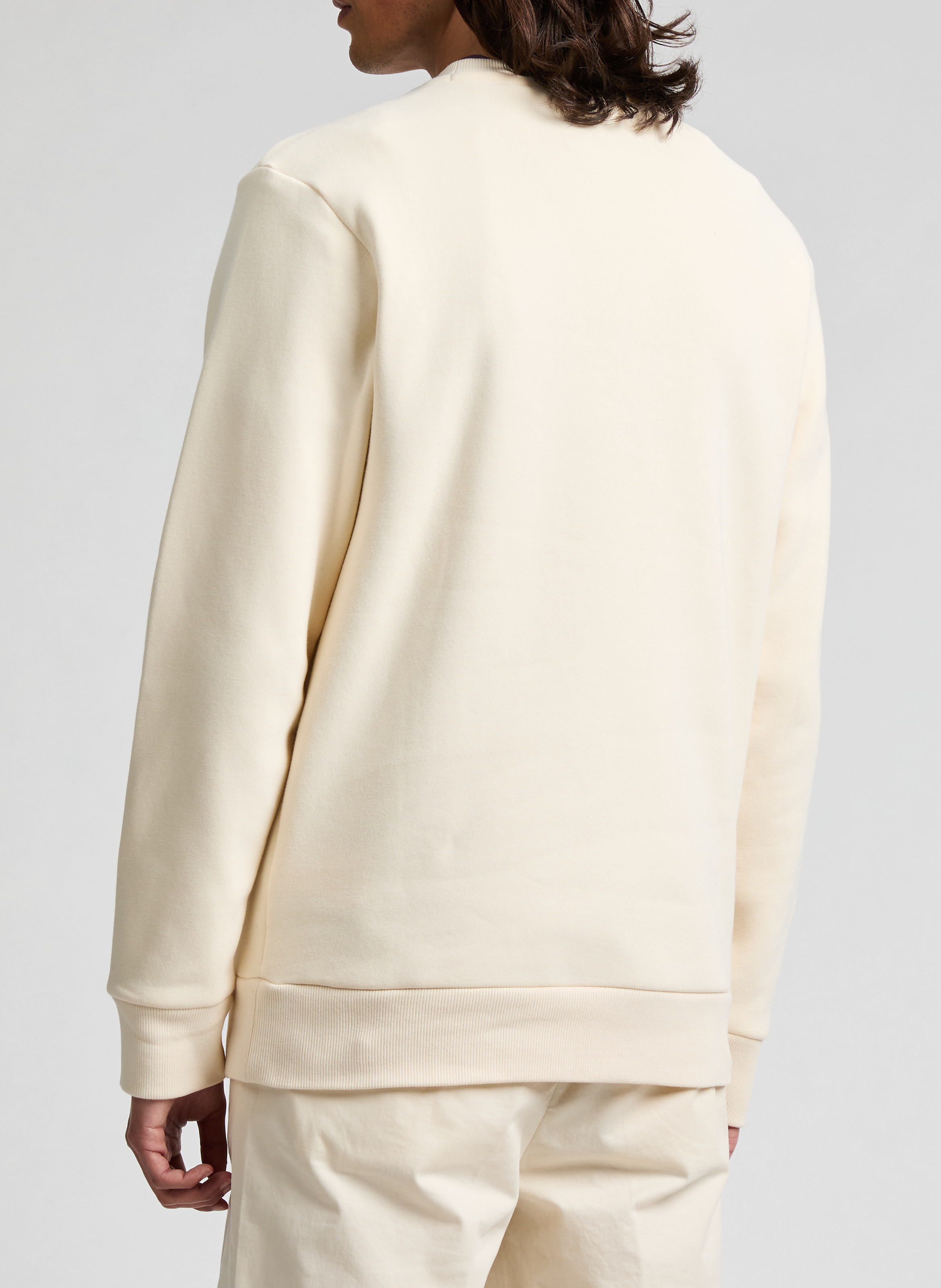Sweat droit brodé en coton TIMBERLAND Blanc