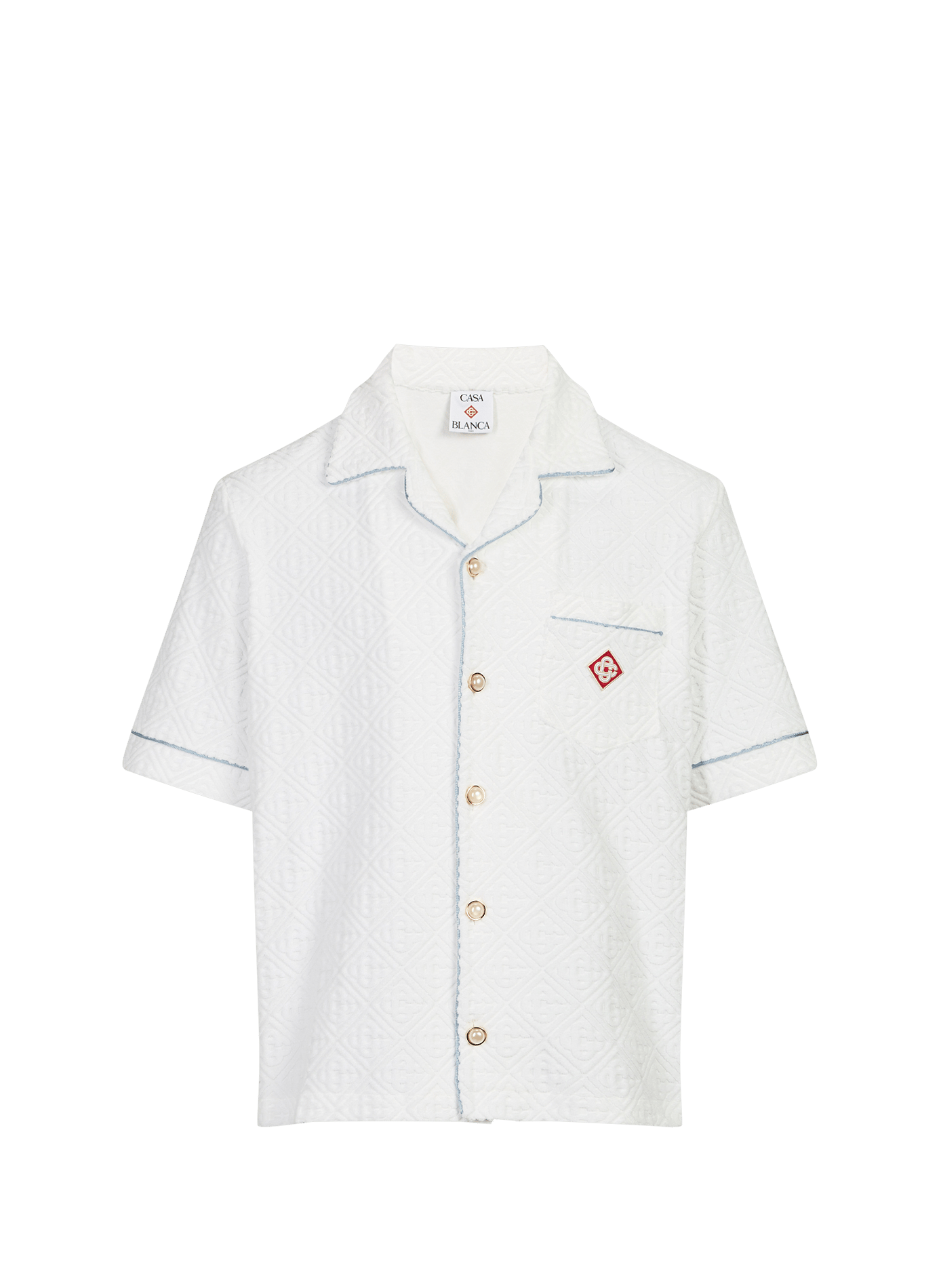 Shirt aus Baumwollmischfrottee CASABLANCA PARIS Weiss