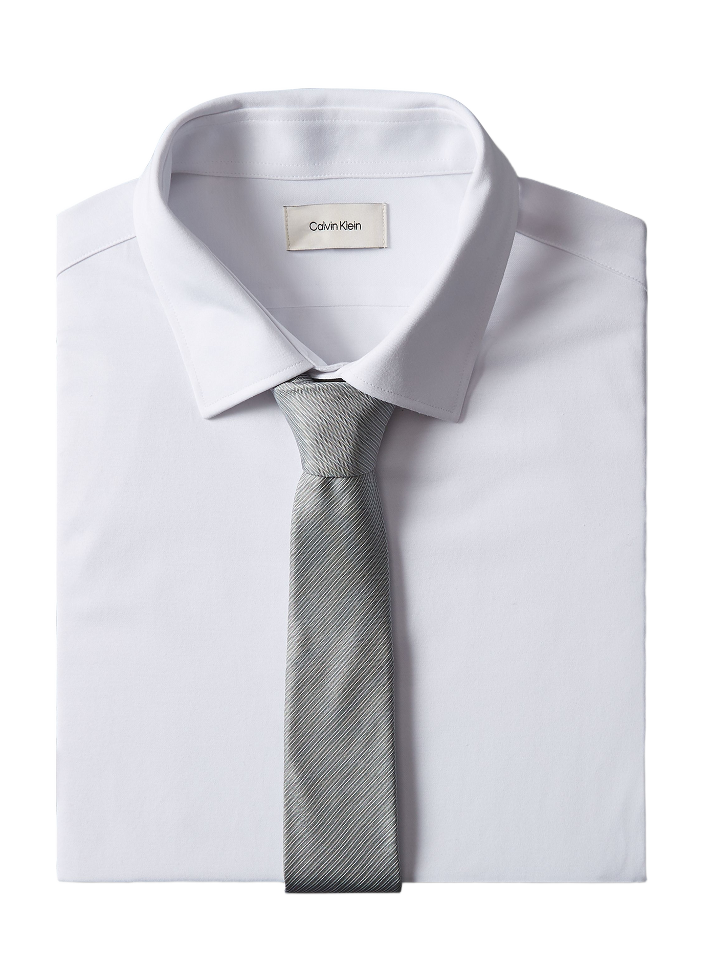 Striped silk tie CALVIN KLEIN Green