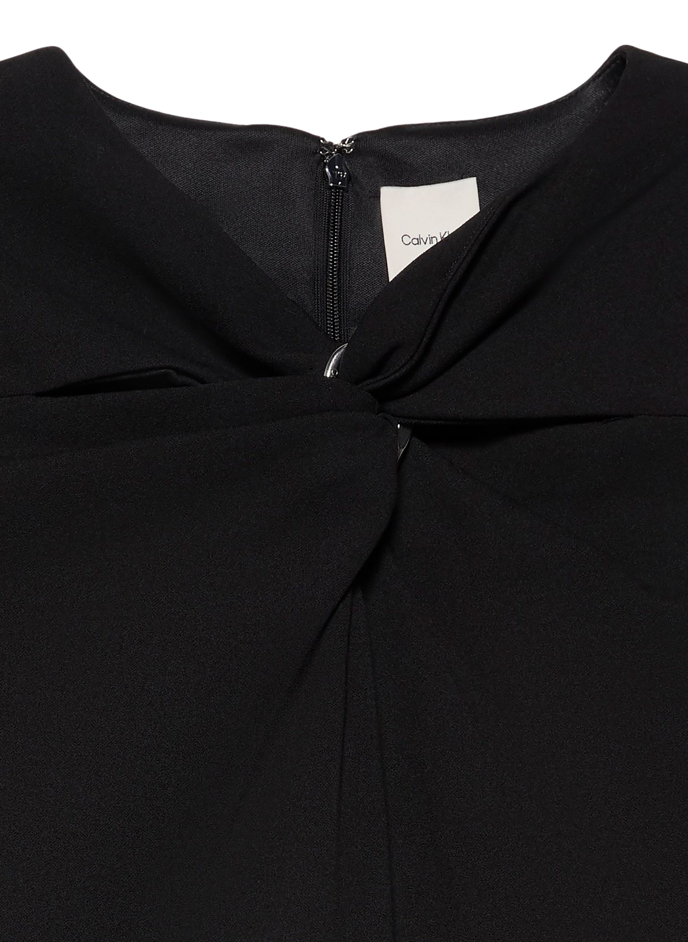 Sleeveless Straight Dress with Bow CALVIN KLEIN Black