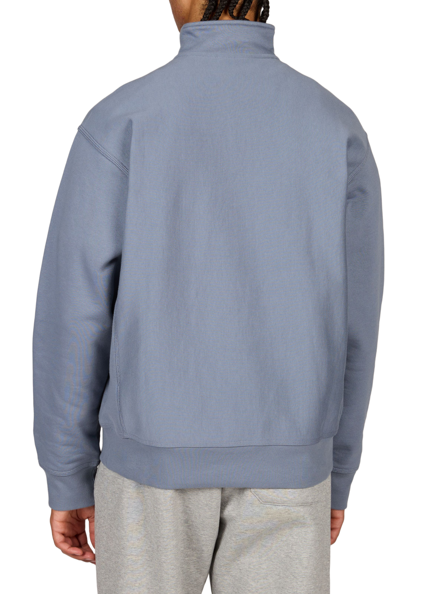 Sweatshirt col zippé en coton mélangé CARHARTT WIP Bleu