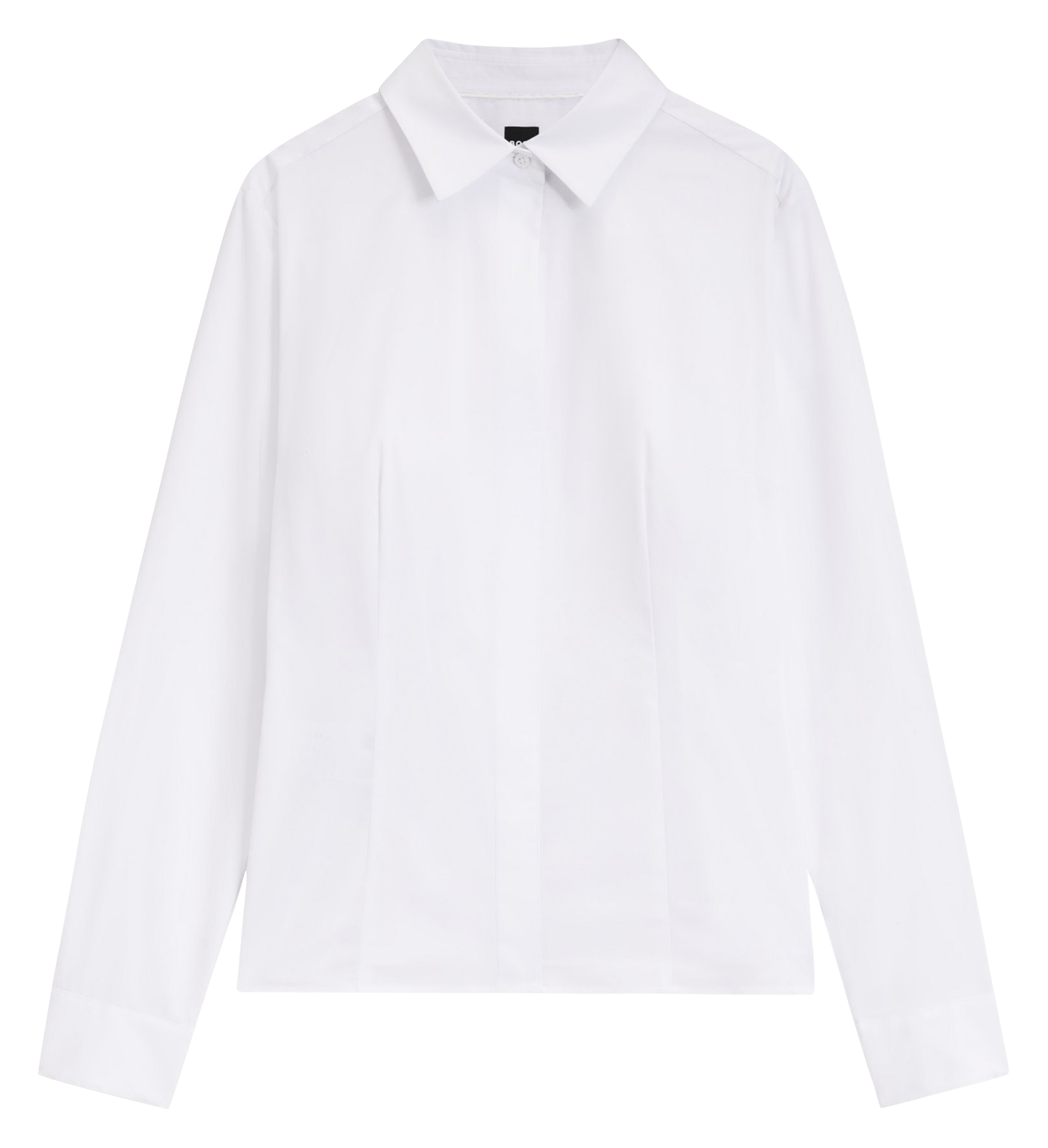 Chemise col classique en coton mélangé BOSS Blanc
