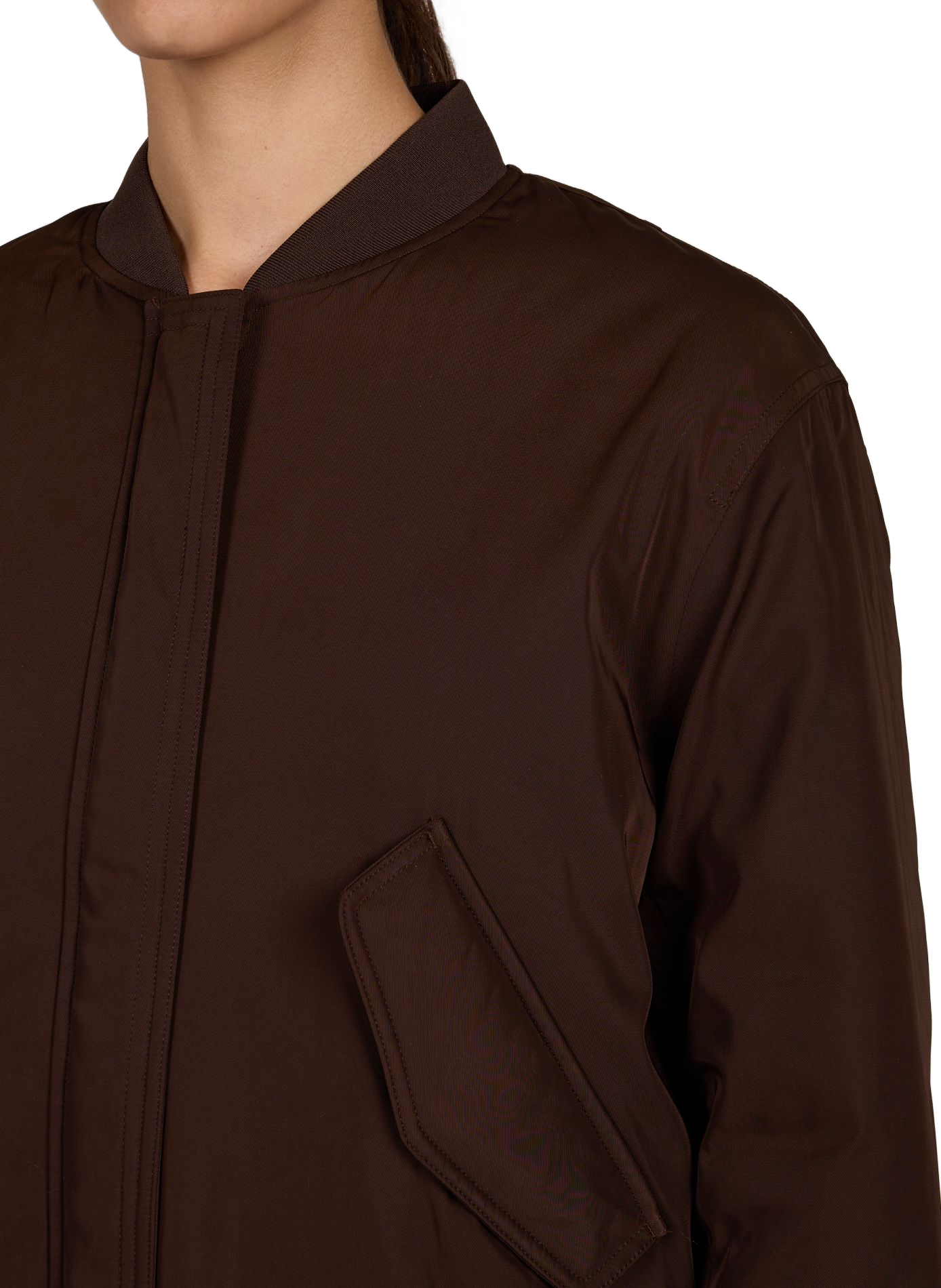 Veste bomber à patch logo  CLOSED Marron