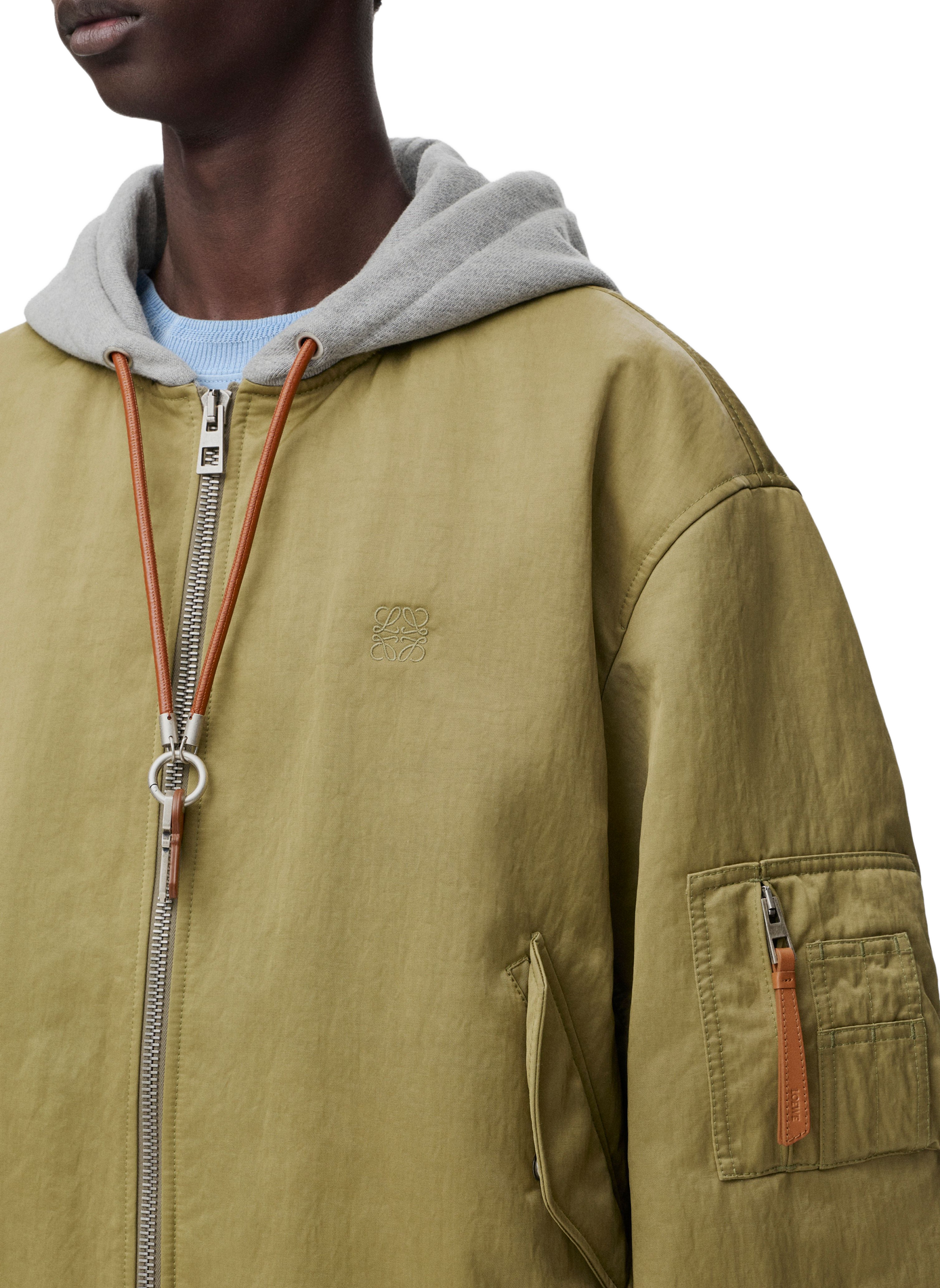 Technical fabric bomber LOEWE Green