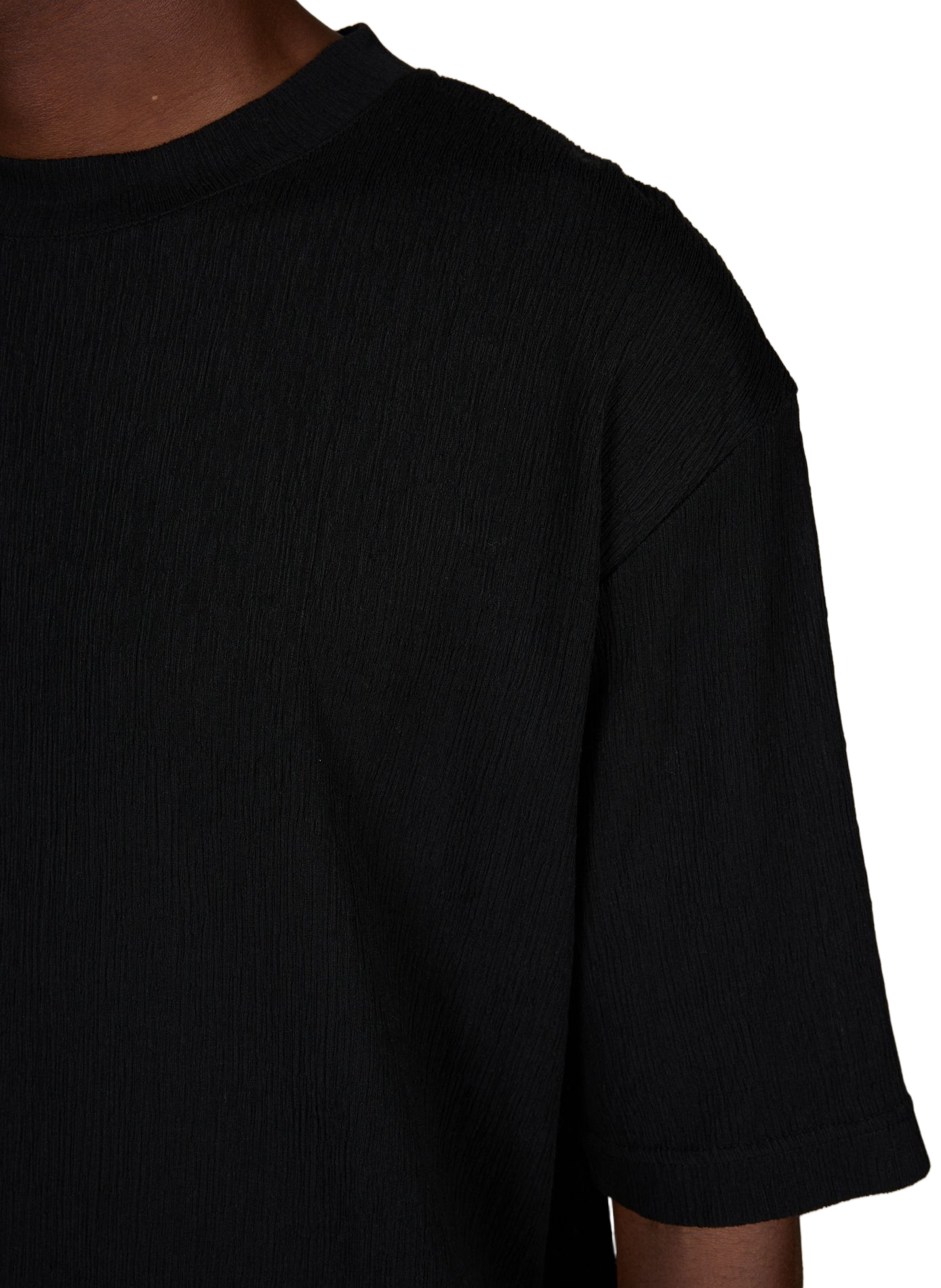 Short-sleeved cotton-blend T-shirt  ISSEY MIYAKE Black