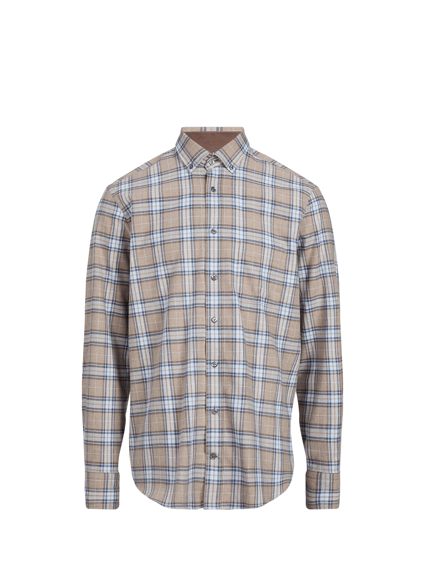 Straight cotton check shirt VAN LAACK Beige