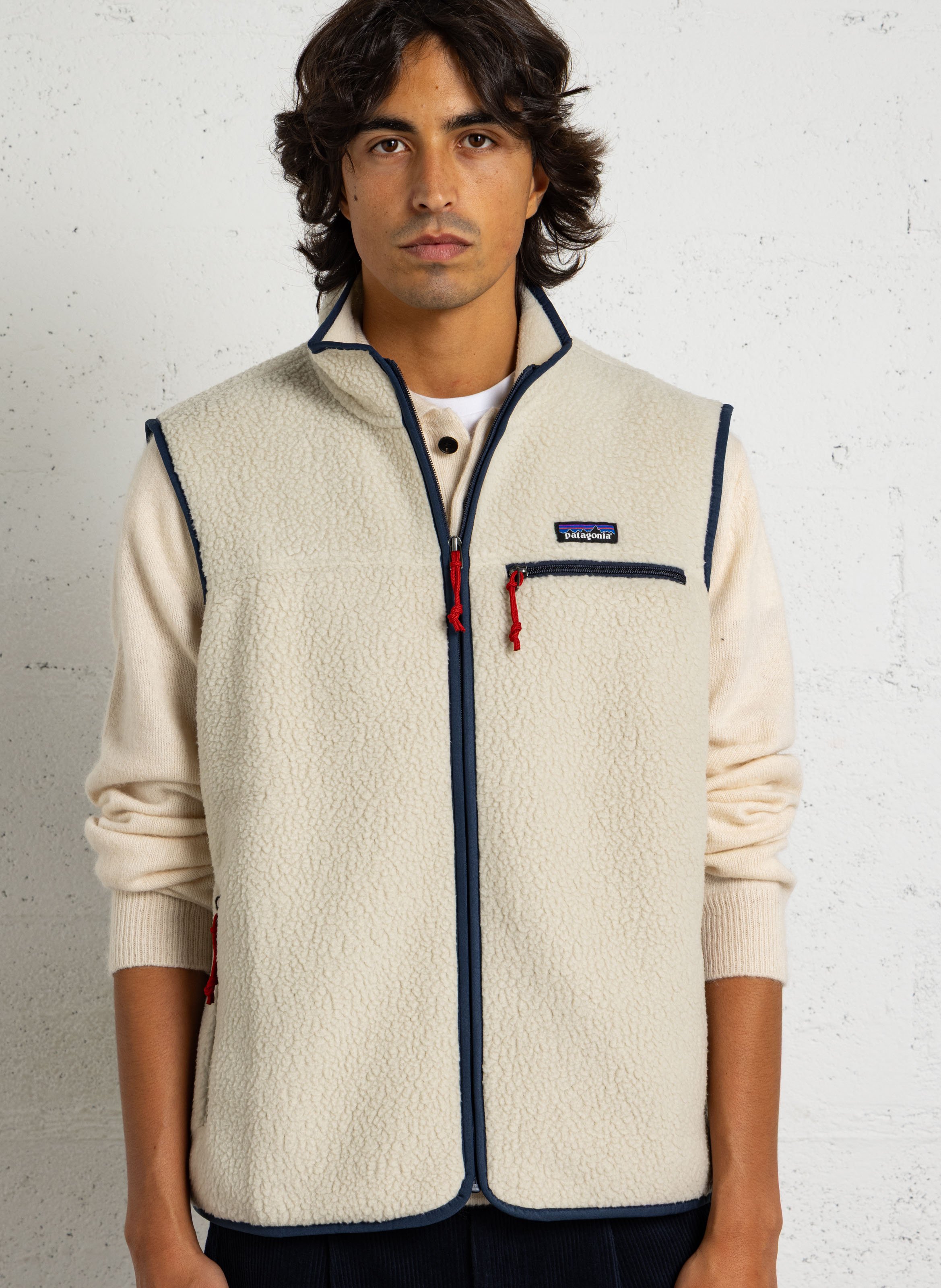 Rechte fleece met opstaande kraag PATAGONIA Beige