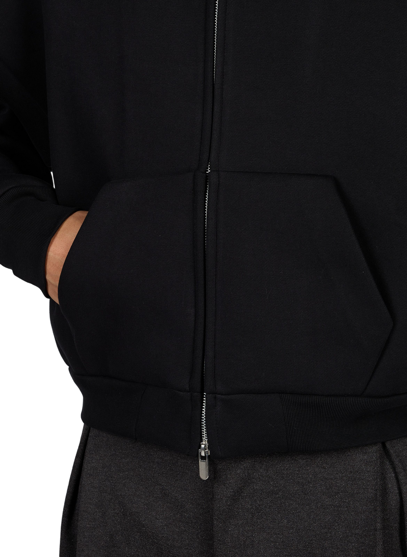 Oversized Plain Hooded Sweatshirt SEVENTH Black