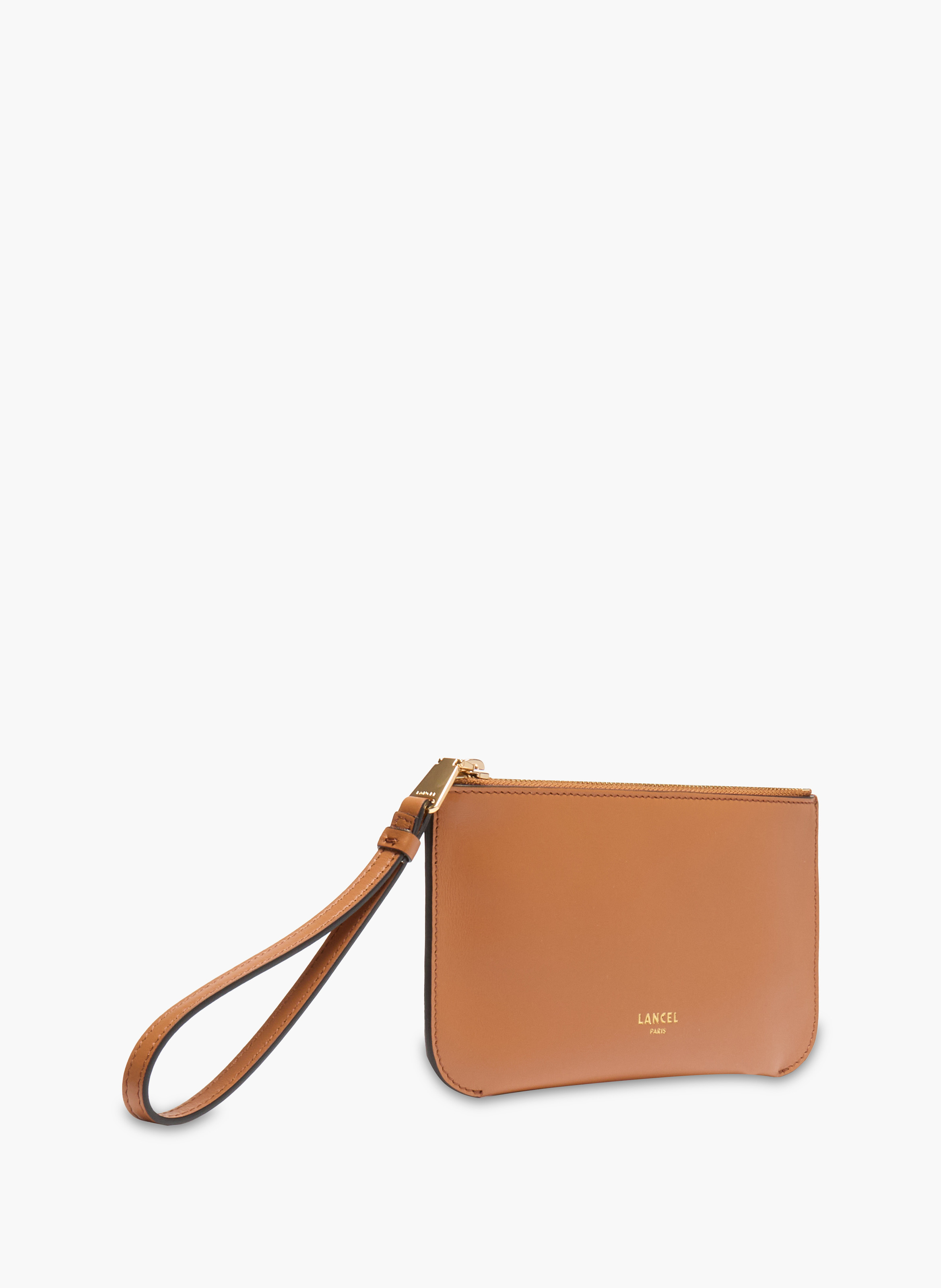 Pochette zippée m origami de lancel en cuir LANCEL Marron