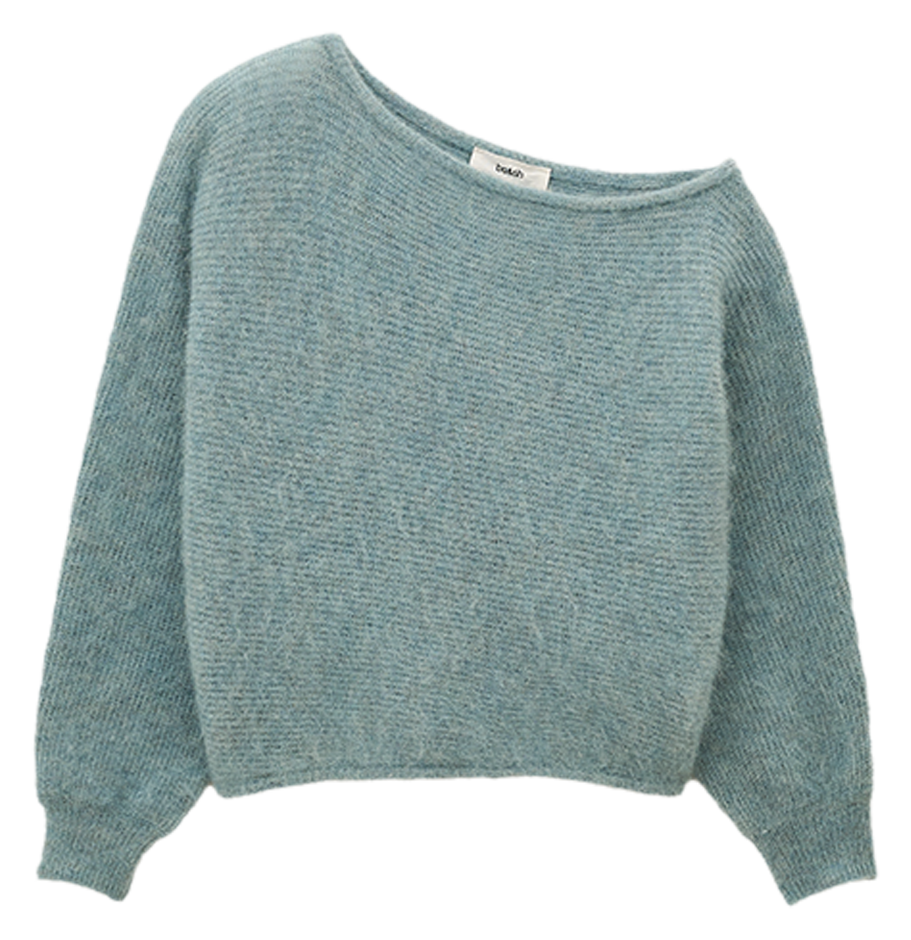 Pull ample col bateau en alpaga mélangé suela BA&SH Bleu