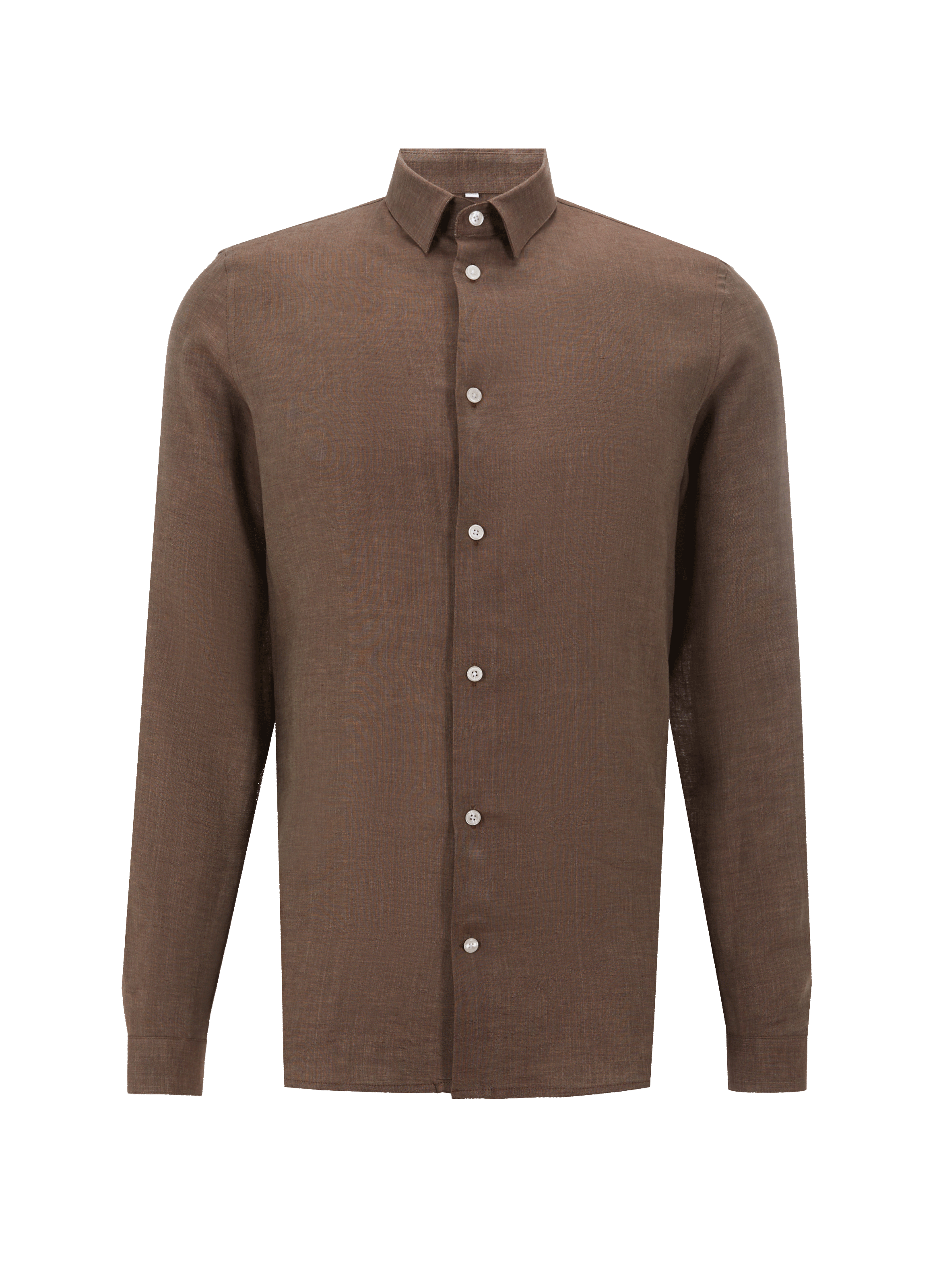 Marl linen shirt ML SL SER MN PLIN UNI CIEL Marf