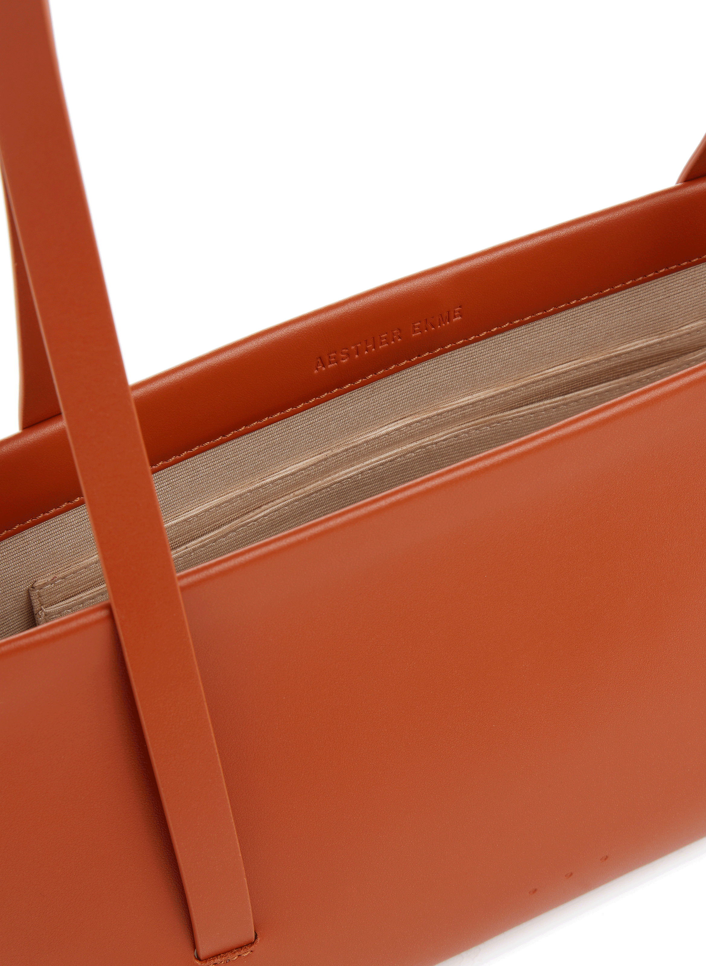 Sac Baguette en cuir AESTHER EKME Orange