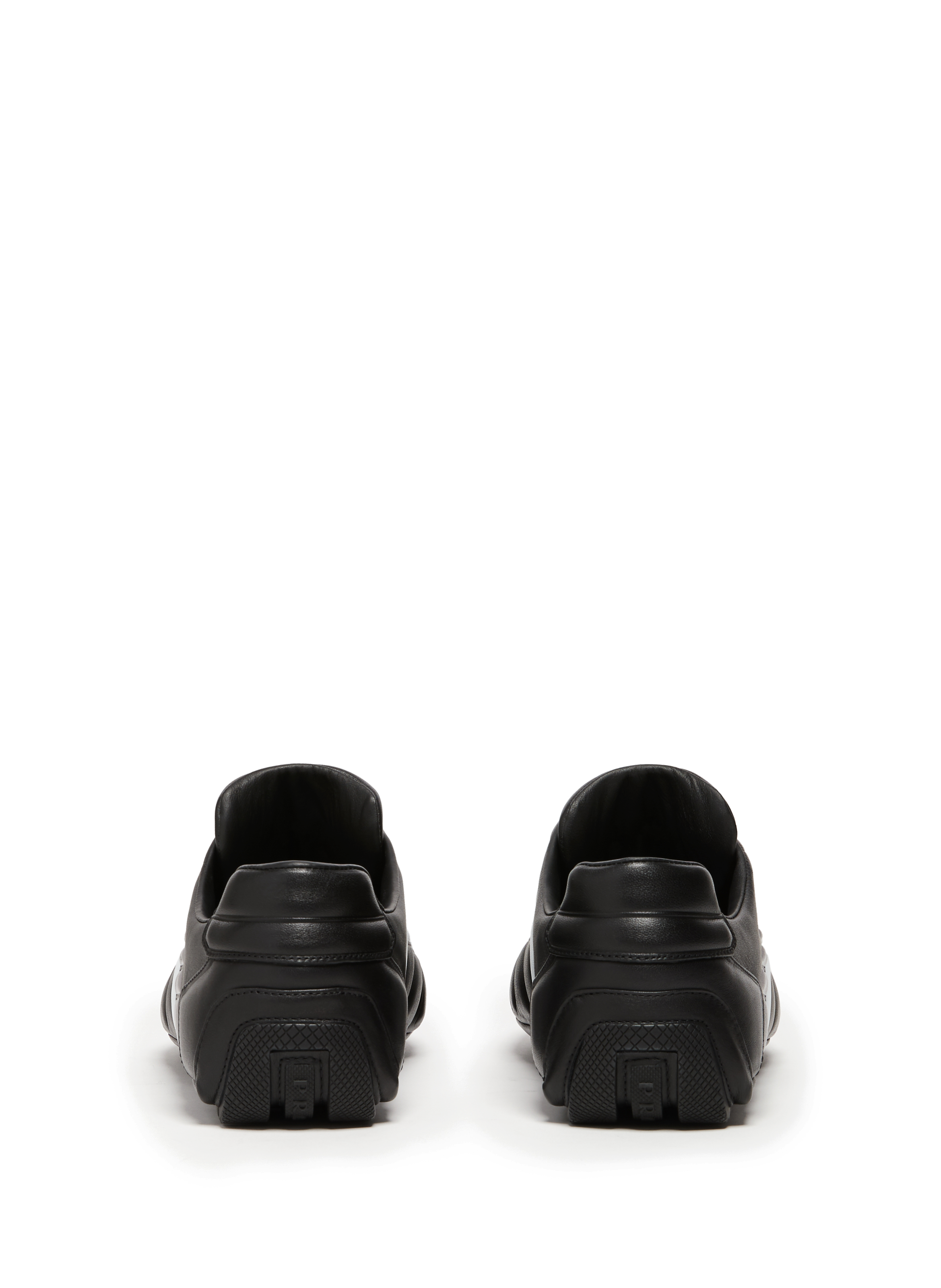 Oxford leather sneakers PRADA Black