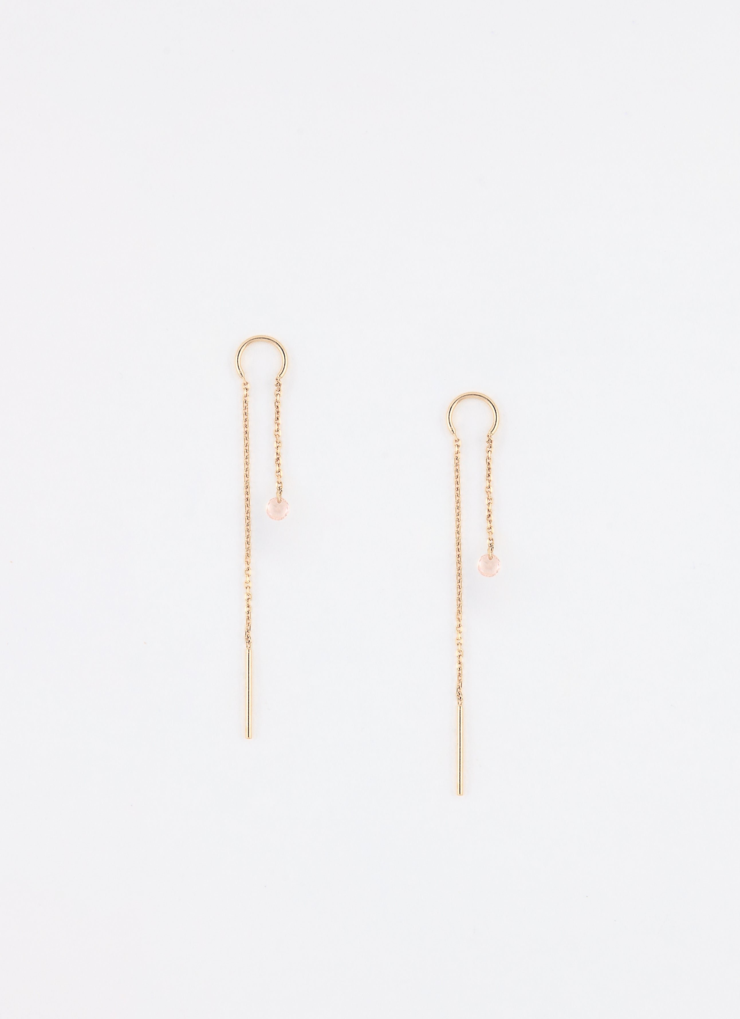 Boucles d'oreille aqua lavande plaqué or ANNA SOTTILOTTA Rose