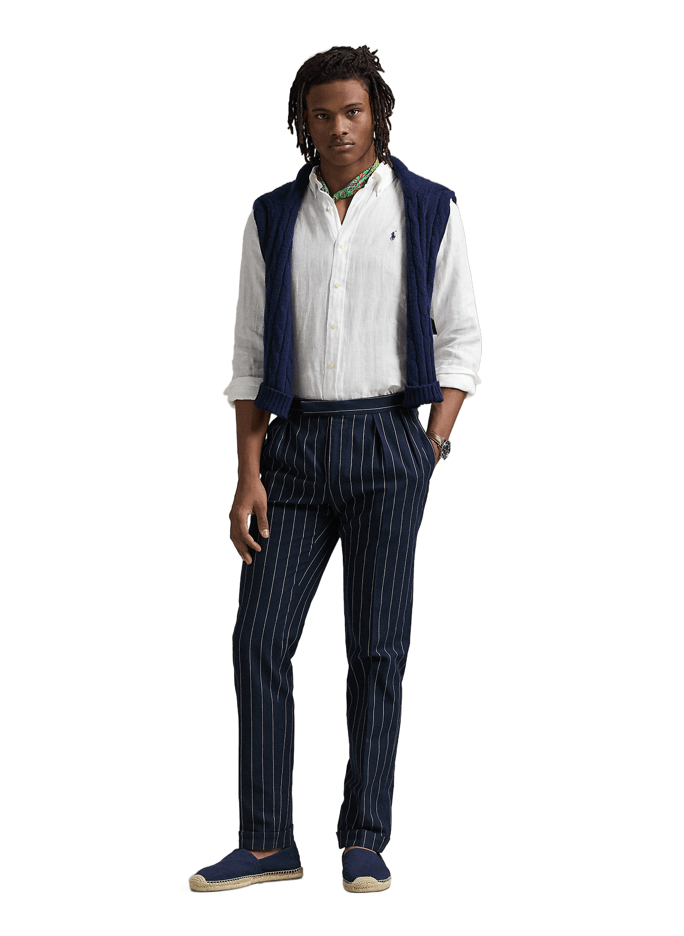 Chemise en lin POLO RALPH LAUREN Blanc