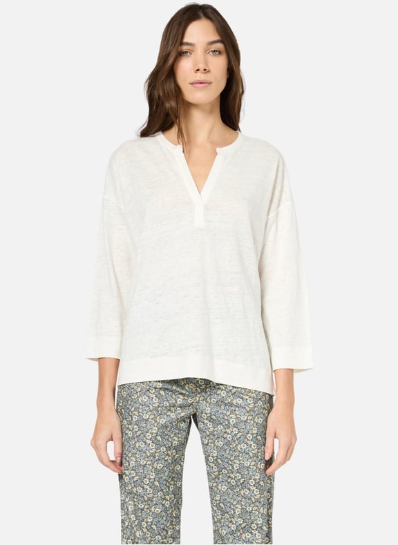 T-shirt tunisien en lin - gretta Beige by GERARD DAREL GERARD DAREL T-shirt tunisien en lin - gretta Beige