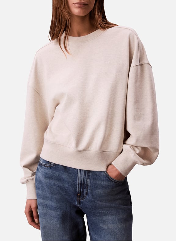 Pull en coton mélangé Blanc by CALVIN KLEIN CALVIN KLEIN Pull en coton mélangé Blanc