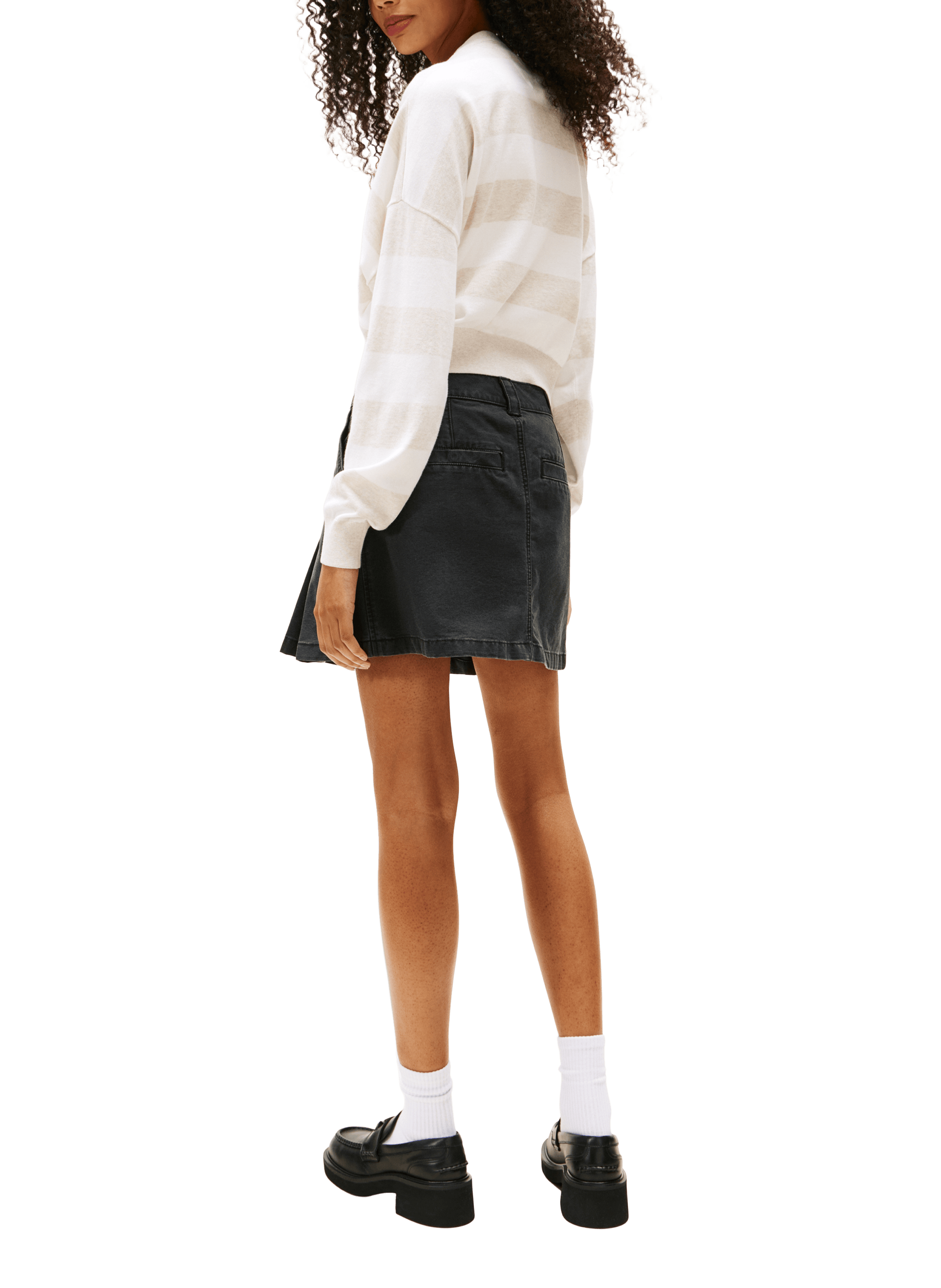 Flared denim skirt TOMMY HILFIGER Black