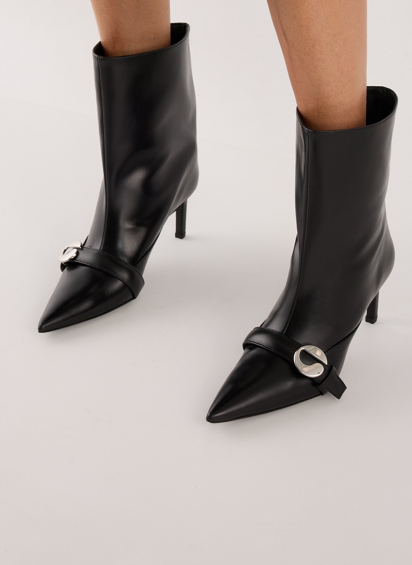 Stiletto heel leather ankle boots COPERNI Black