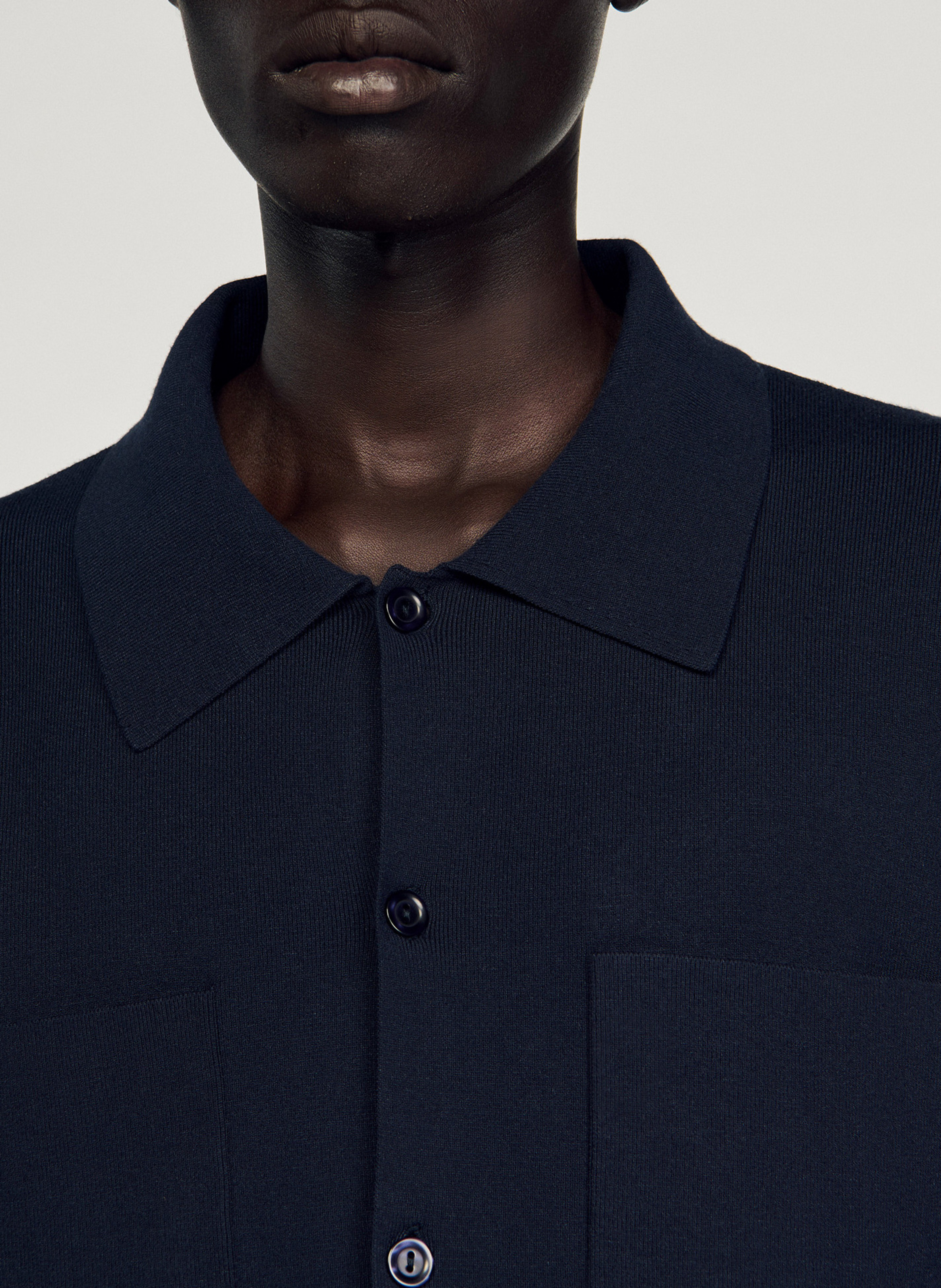 Gilet col classique SANDRO Bleu