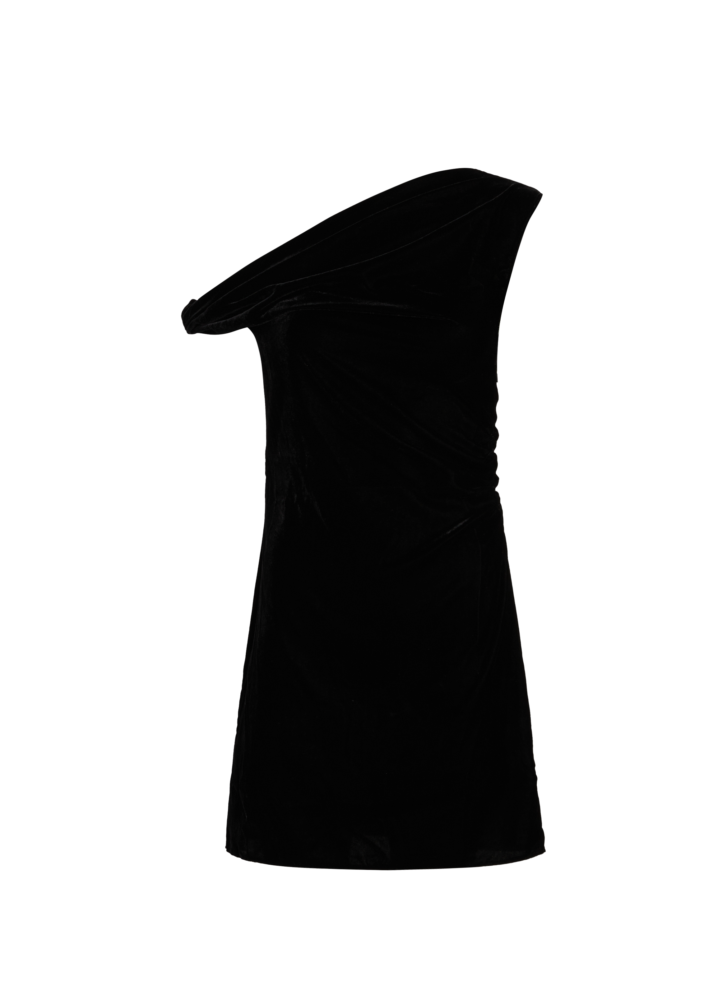 Robe courte Tssally en velours TOPSHOP Noir