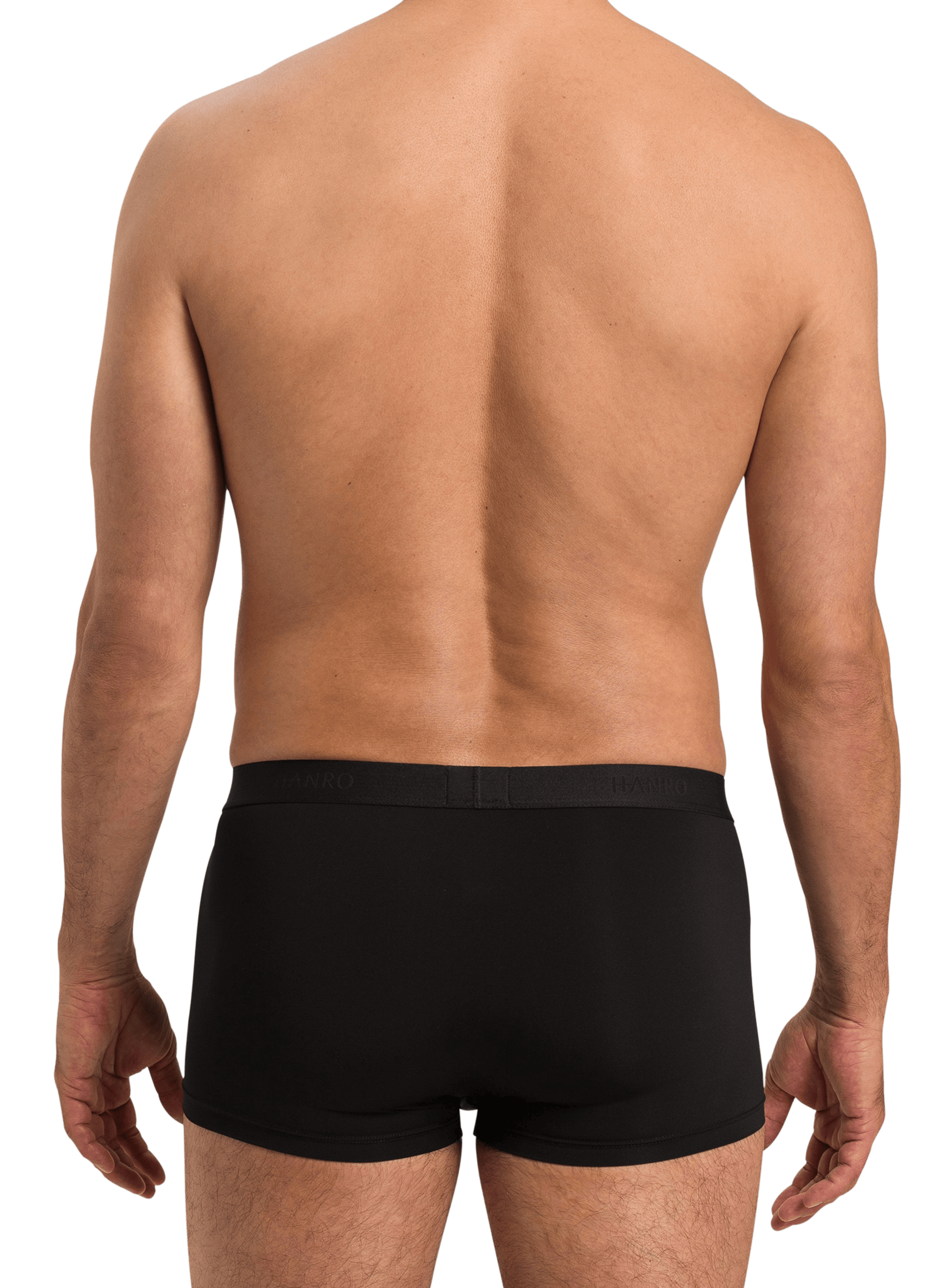 Plain polyamide boxers HANRO Black