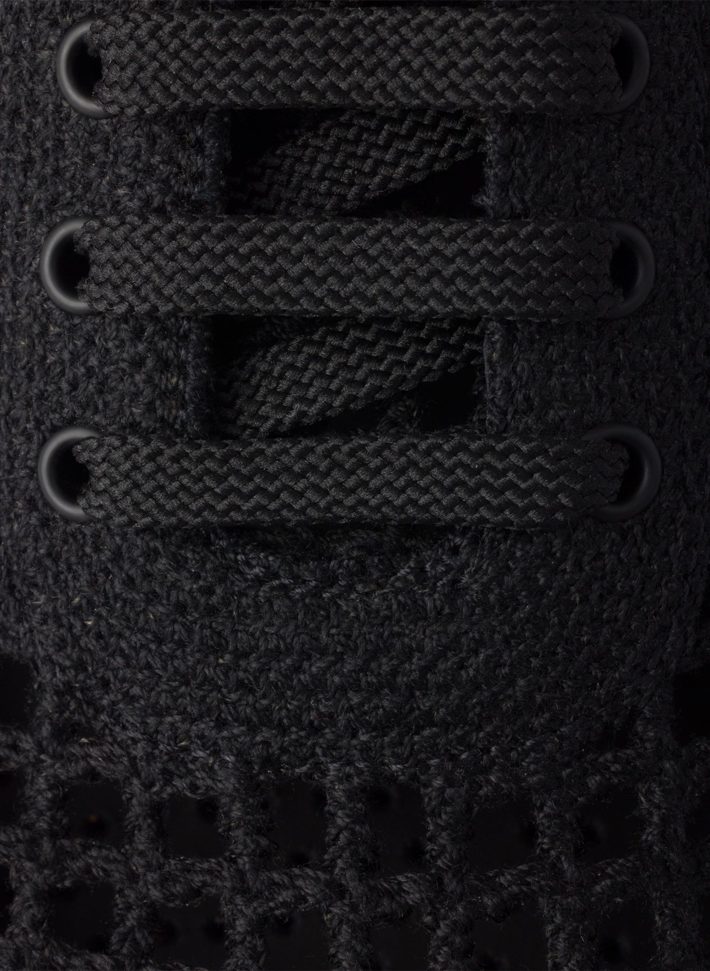 Baskets en crochet à lacets PRADA Noir